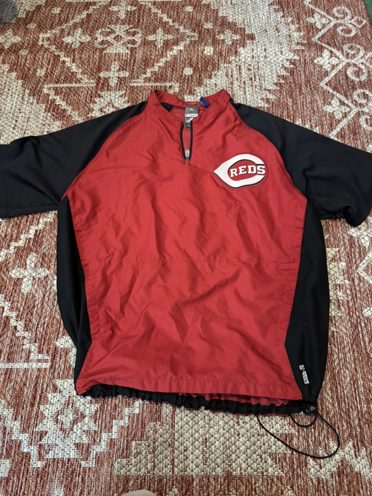 Majestic Cincinnati Reds Gameday Windbreaker Size XL Red and Black Size US XL / EU 56 / 4 - 1 Thumbnail