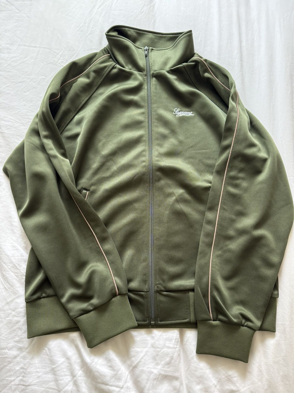 Supreme Supreme Track Jacket Y2K Tricot SS24 Zip Olive Mens Large Size US L / EU 52-54 / 3 - 1 Thumbnail