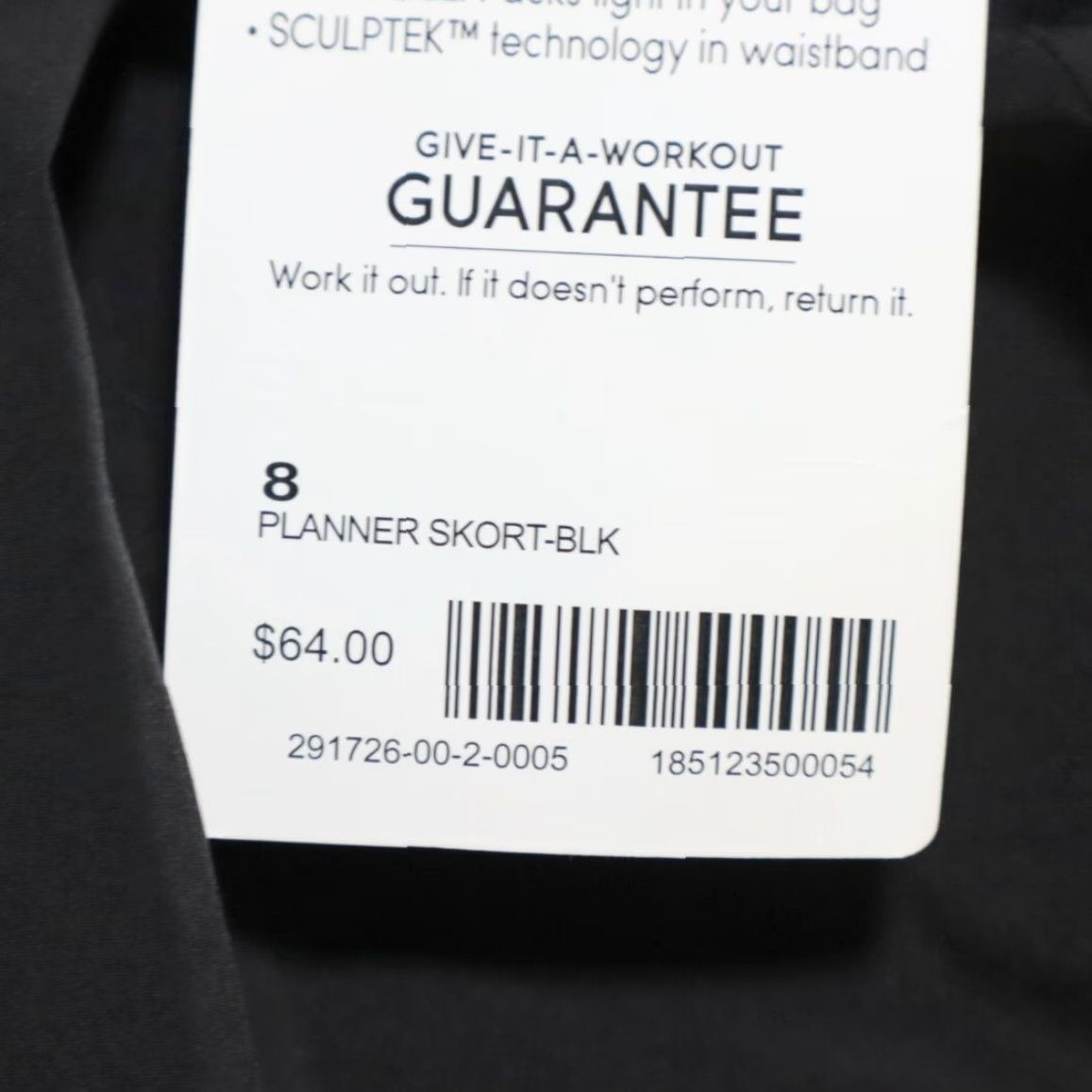 Athleta Athleta Skort Black Women's 8 High Stretch Polyester Microfiber Planner Regular Fit Inseam 16in-8in Casual 8 Size 30" / US 8 / IT 44 - 6 Thumbnail