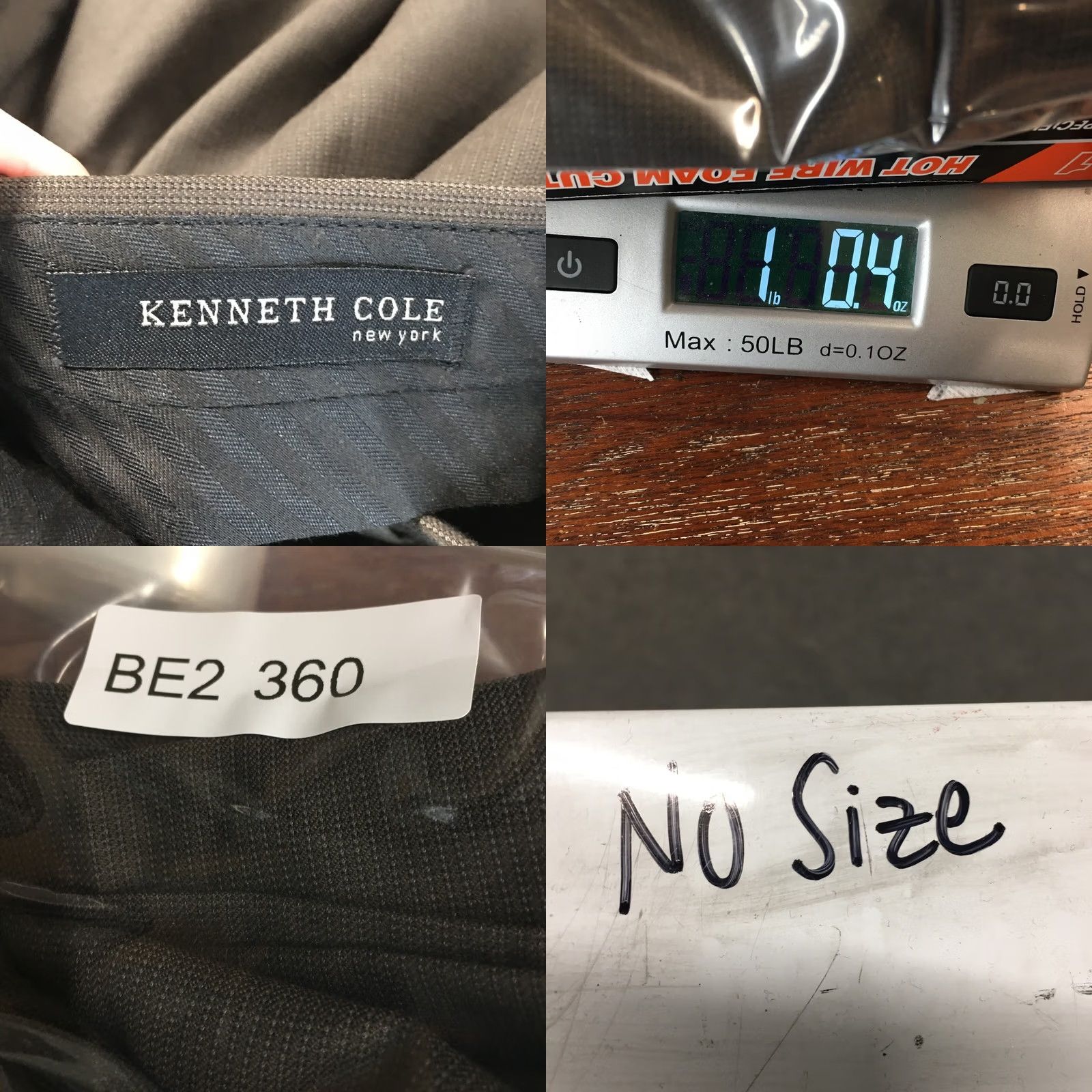 Kenneth Cole Kenneth Cole Dress Pants Mens Cuffed Trouser Gray High Rise Zip 40x30 Regular Slim Tapered Pant Mens Size US 40 / EU 56 - 10 Thumbnail