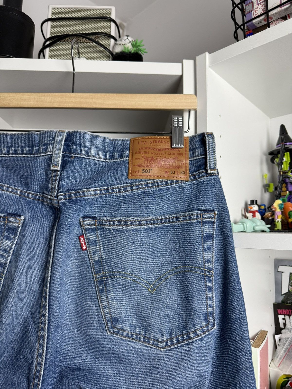 Levi's × Vintage Levis Lot 501 premium denim jeans babyblue pants 33x30 y2k Size US 33 - 3 Thumbnail