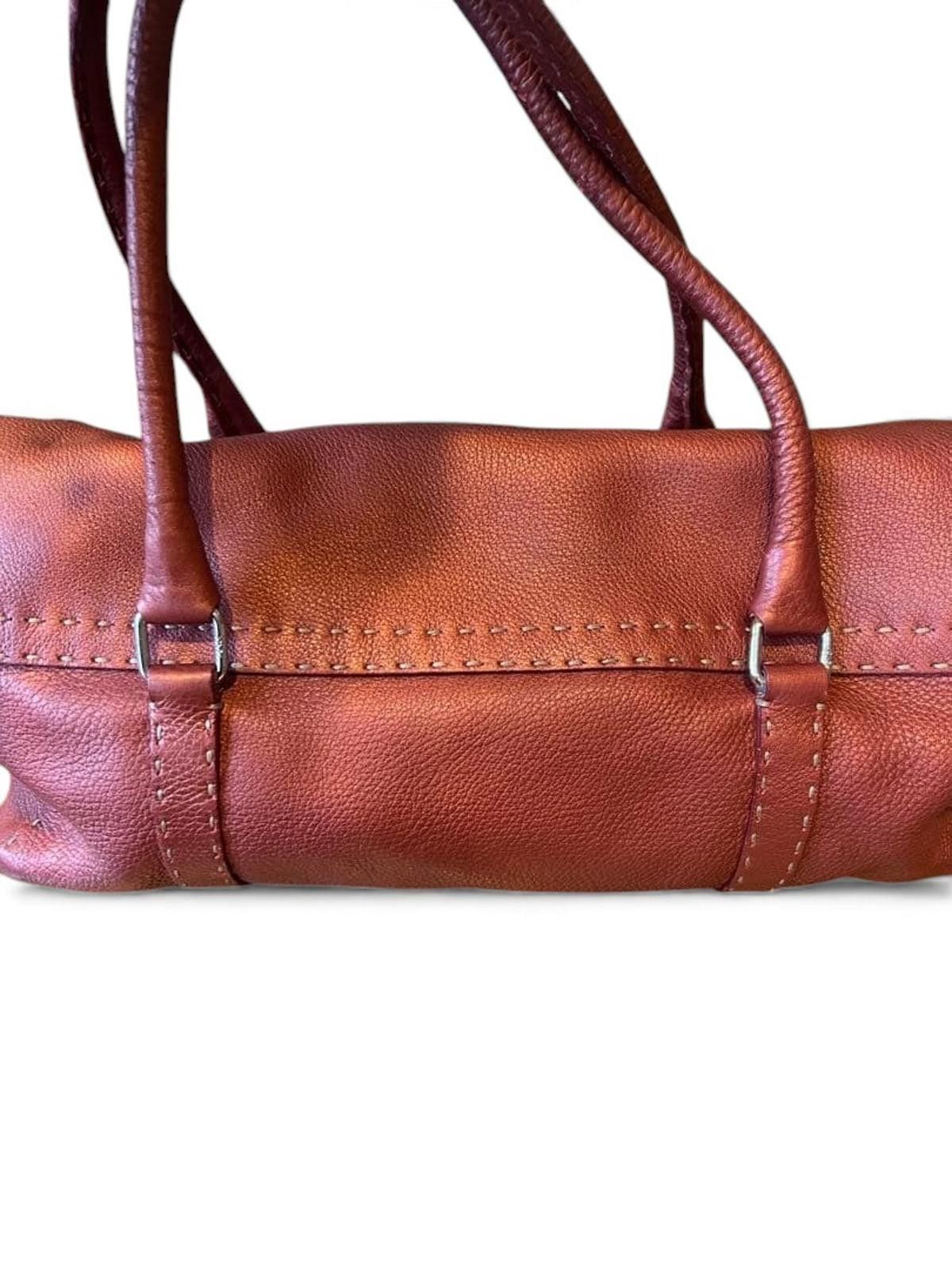 Fendi Fendi - Burgundy Leather Handbag Size ONE SIZE - 4 Thumbnail