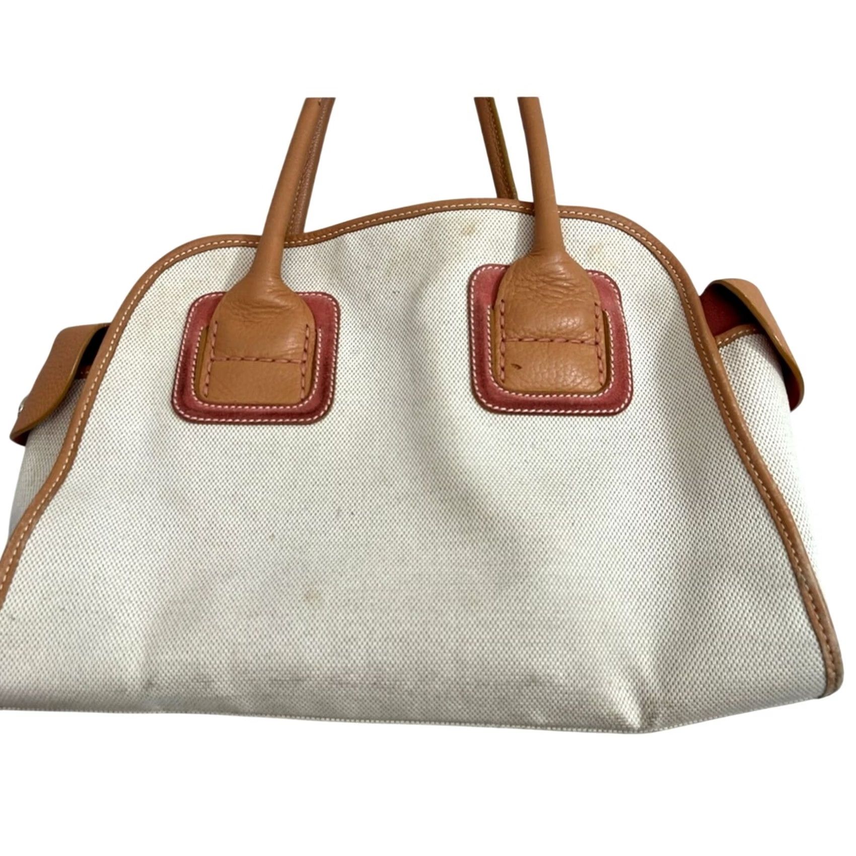 Hogan HOGAN Leather And Canvass Satchel Bag Made in Italy Size ONE SIZE - 5 Thumbnail