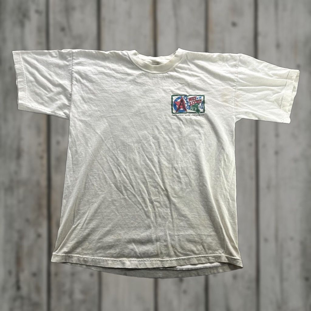 Planet Hollywood VINTAGE Cancun Mexico Party Shirt Mens Large White Planet Hollywood 90s Size US L / EU 52-54 / 3 - 1 Thumbnail