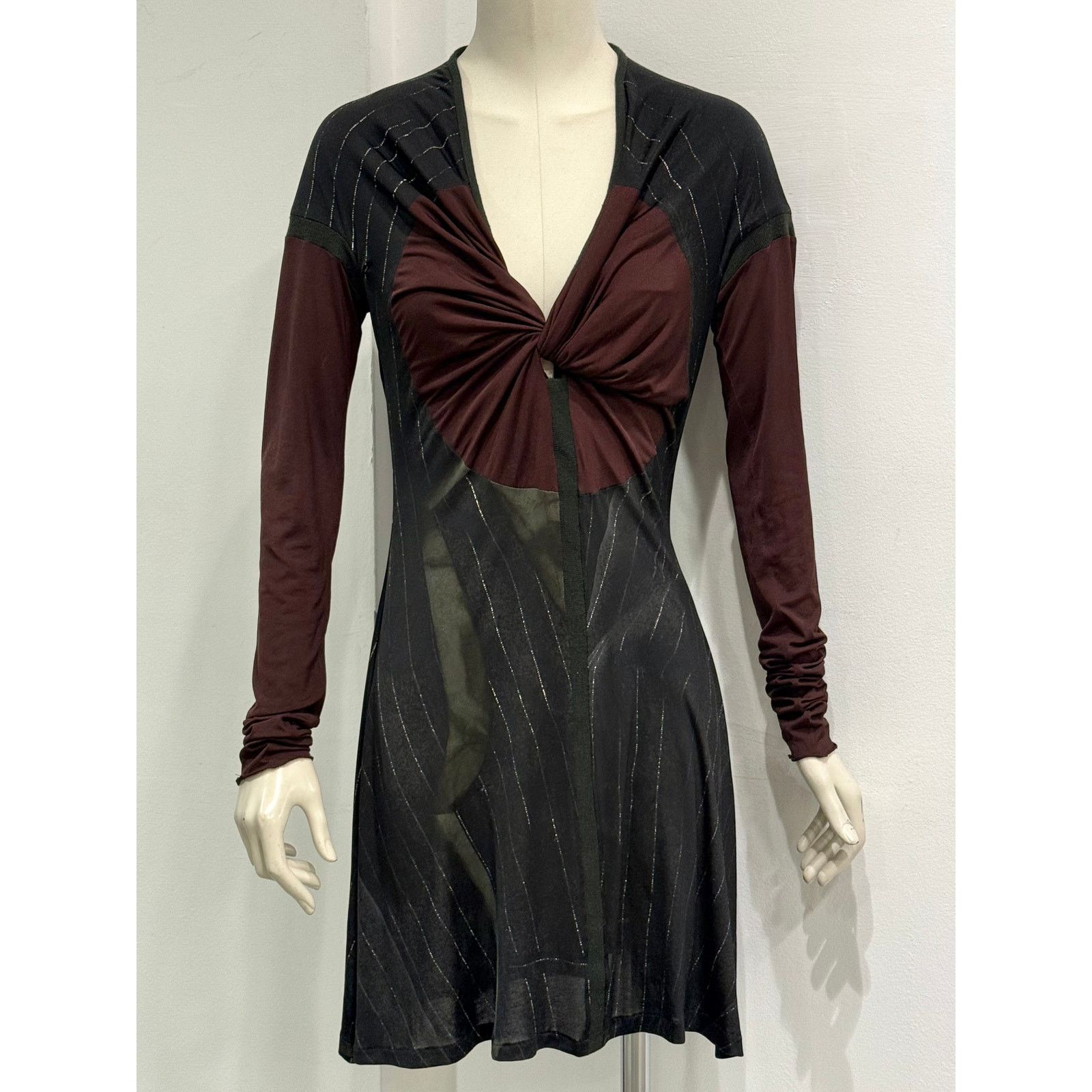 Jean Paul Gaultier 2000s Jean Paul Gaultier patchwork twist-front dress Size S / US 4 / IT 40 - 2 Thumbnail
