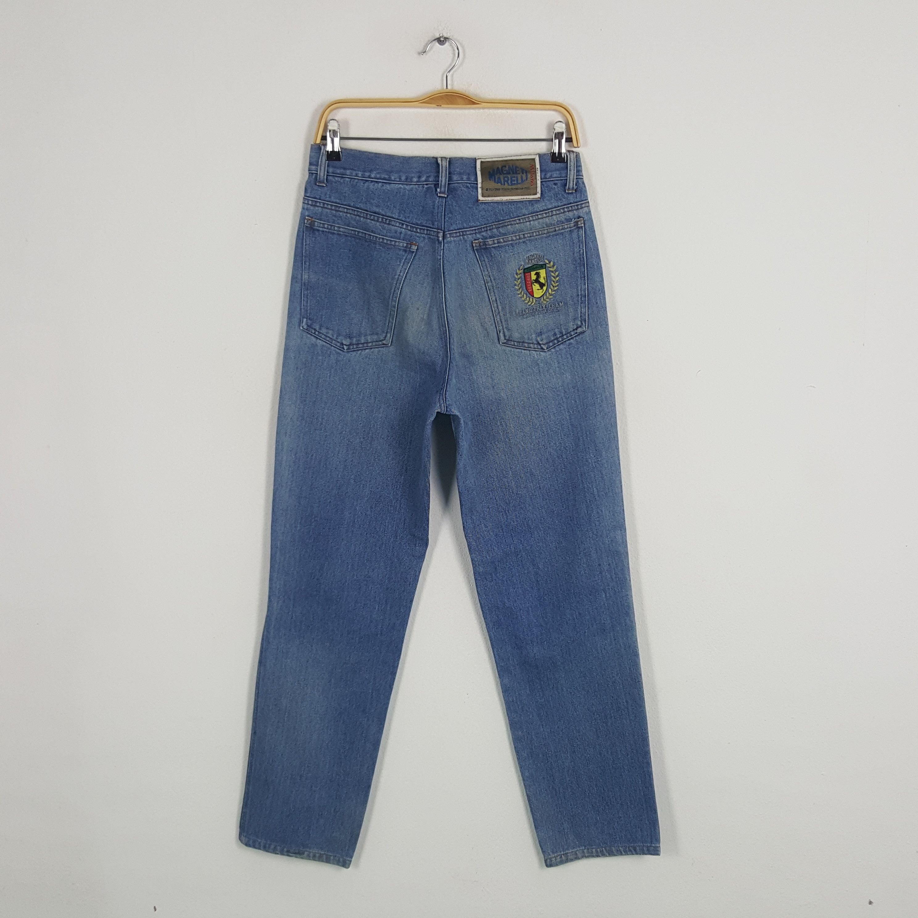 Ferrari × Vintage Vintage Ferrari Magneti Marelli Formula One Denim Jeans Size US 29 - 4 Thumbnail