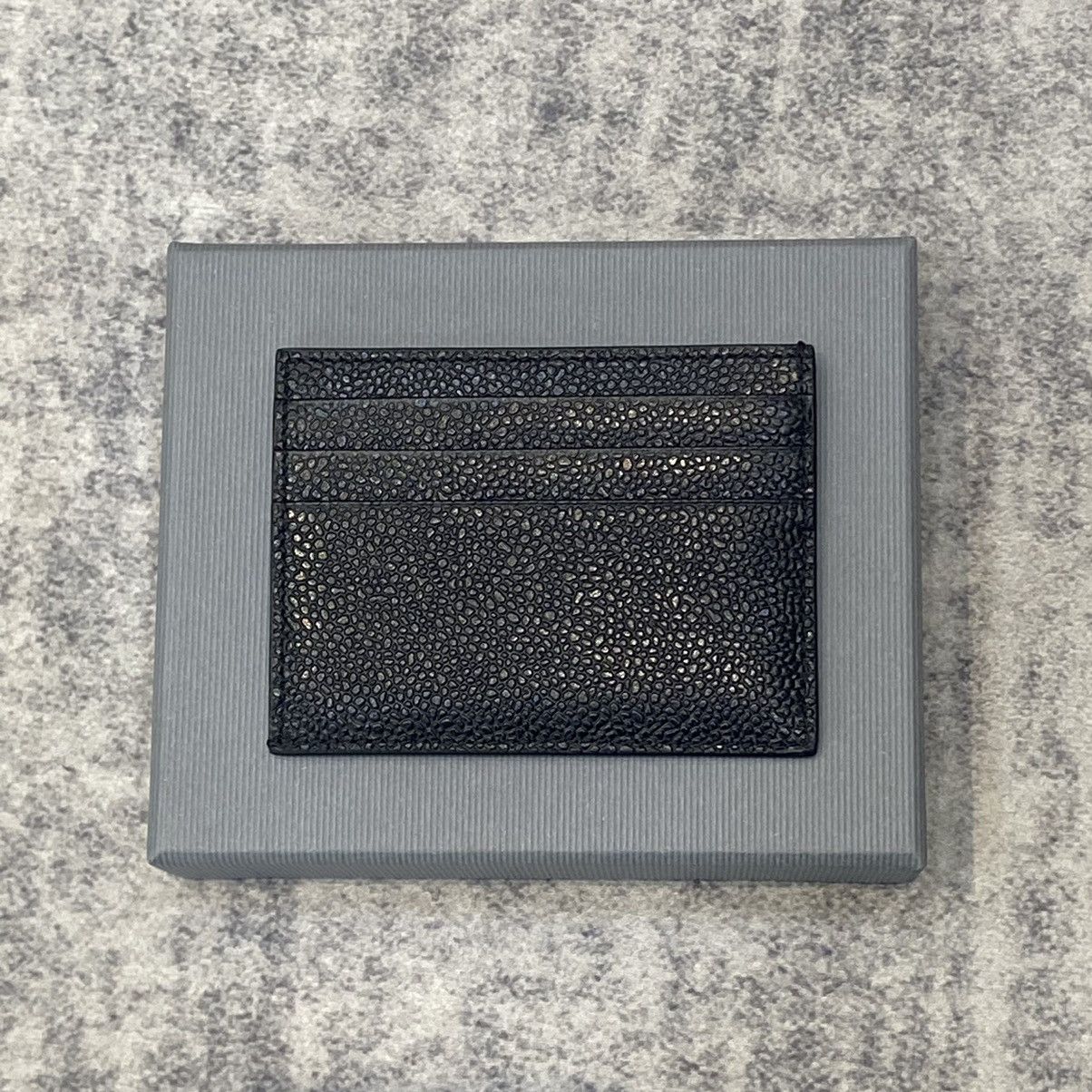 Thom Browne THOM BROWNE Pebbled Leather Card Holder Size ONE SIZE - 6 Thumbnail