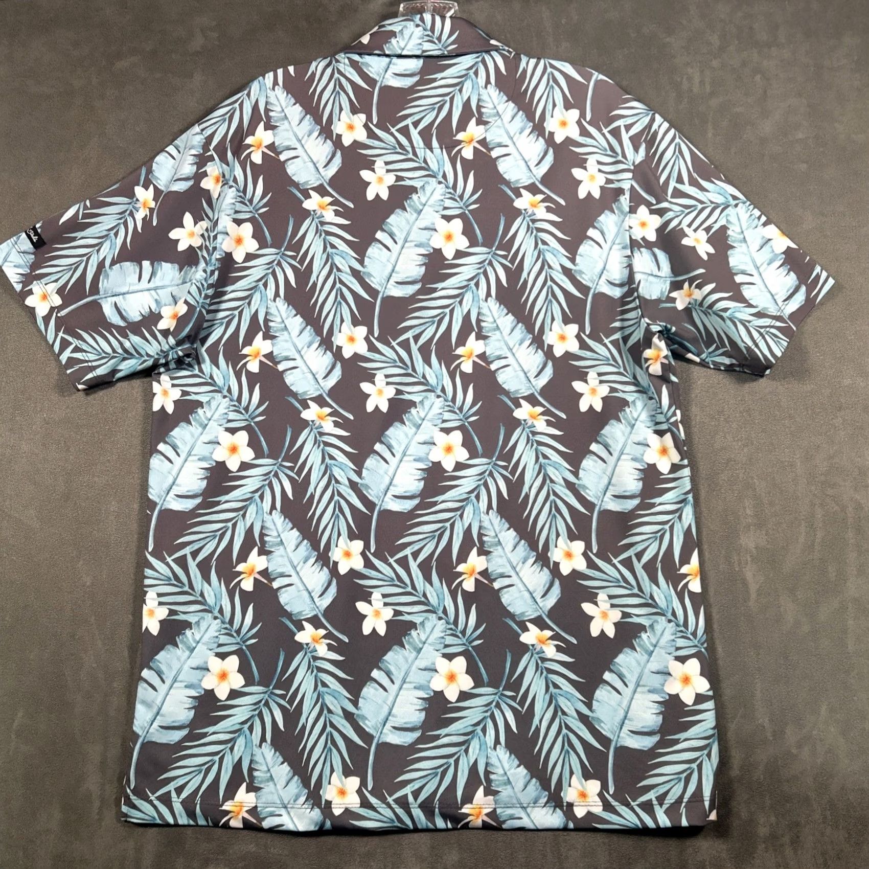 Vintage Bad Birdie Polo Golf Shirt Mens Medium Floral Performance Stretch Size US M / EU 48-50 / 2 - 8 Thumbnail