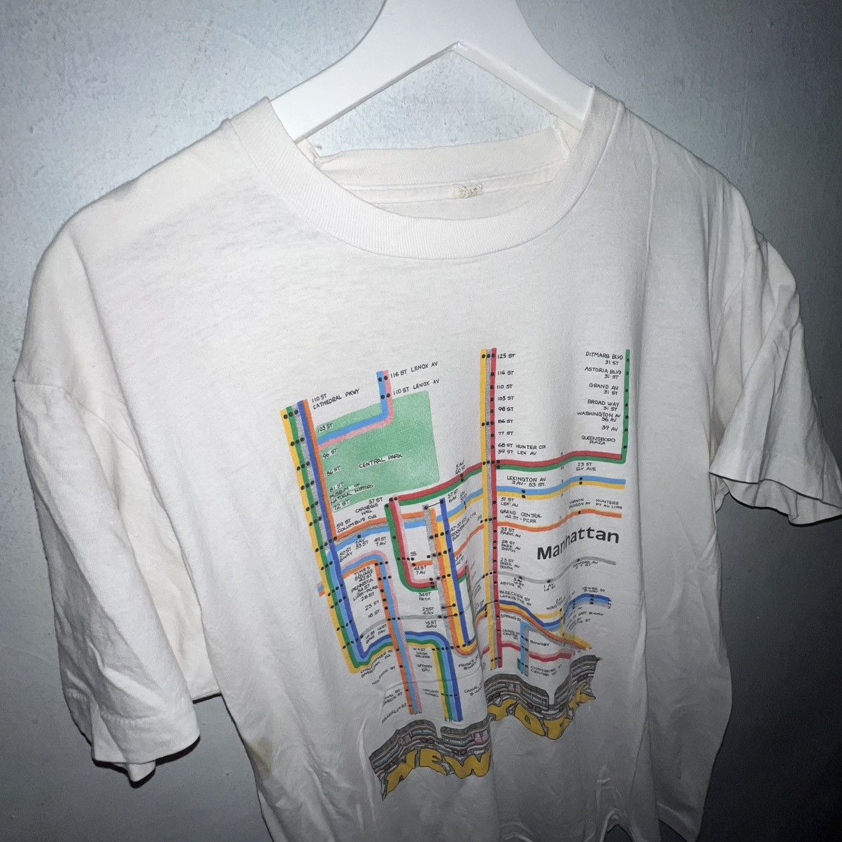 Vintage 80s Vintage Metro New York Graffiti Manhattan Train Size US XL / EU 56 / 4 - 2 Thumbnail