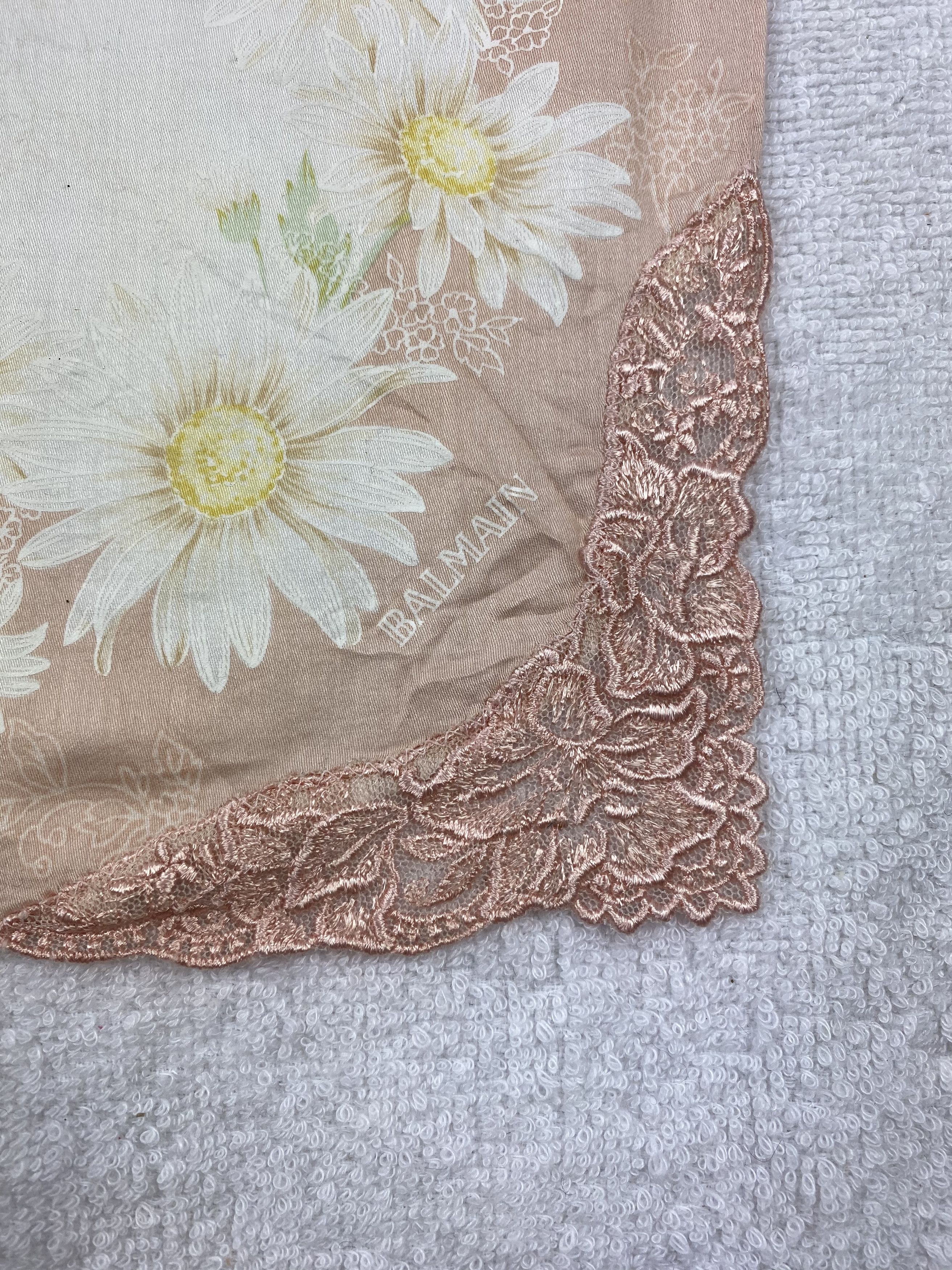 Pierre Balmain × Vintage Balmain Floral Handkerchief / Bandana / Neckerchief Size ONE SIZE - 5 Thumbnail