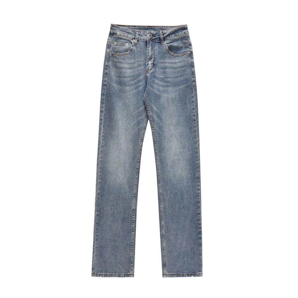 Jean Men's American retro washed denim straight trousers Size US 32 / EU 48 - 1 Thumbnail