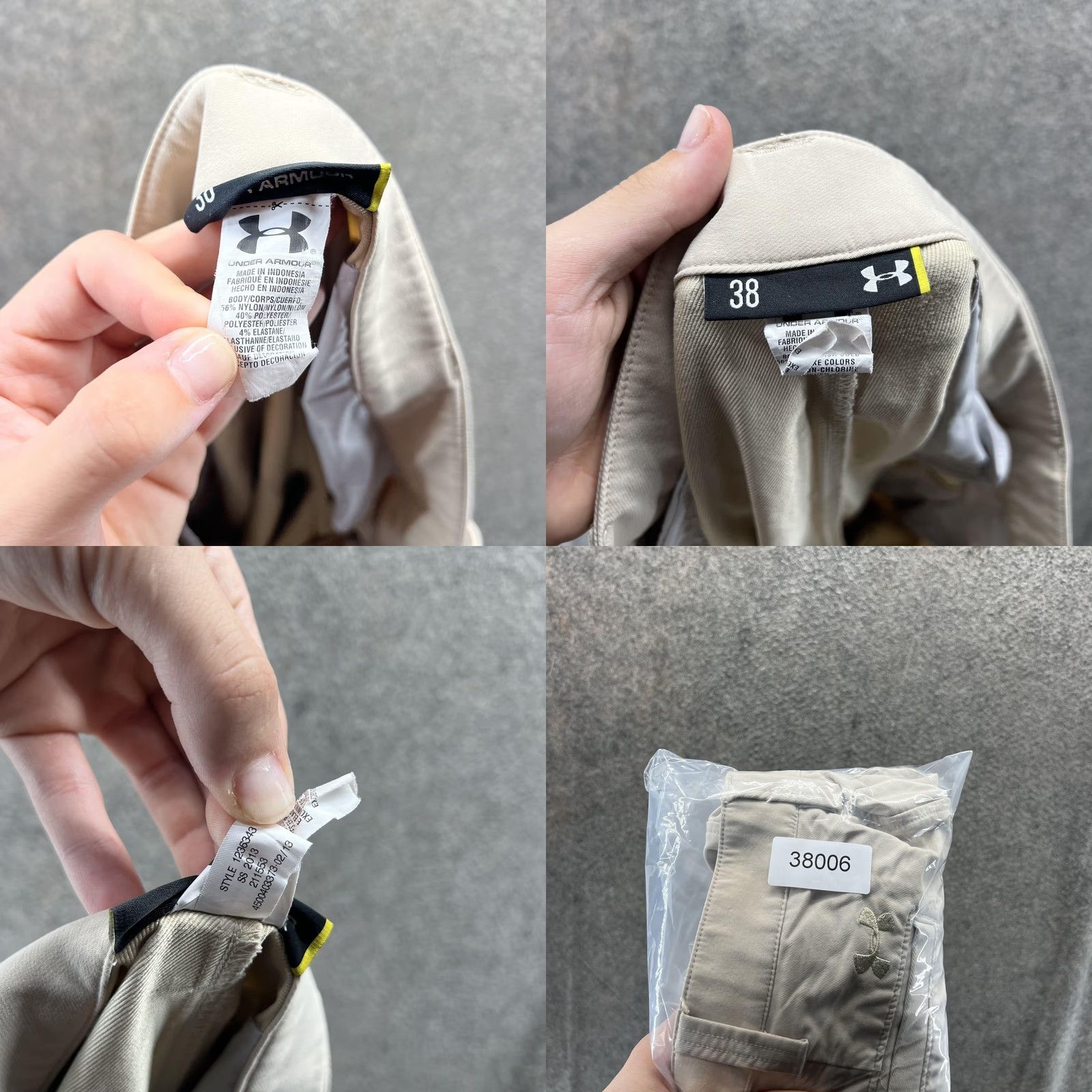 Under Armour Under Armour Shorts Mens 38 Khaki Golf Chino Lightweight Stretch Performance UA Waist 38 Inseam 10in Regular Pocketed Knit Twill Casual Athletic Mens Size US 38 / EU 54 - 8 Thumbnail