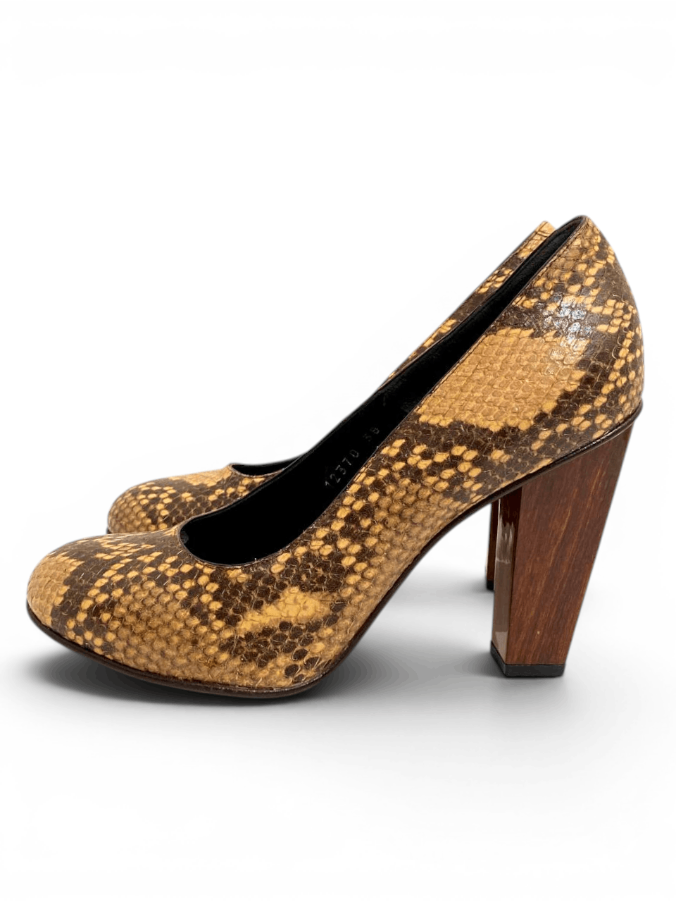 Dries Van Noten Dries Van Noten Python Leather Court High Heels Pumps Size US 7 / IT 37 - 3 Thumbnail