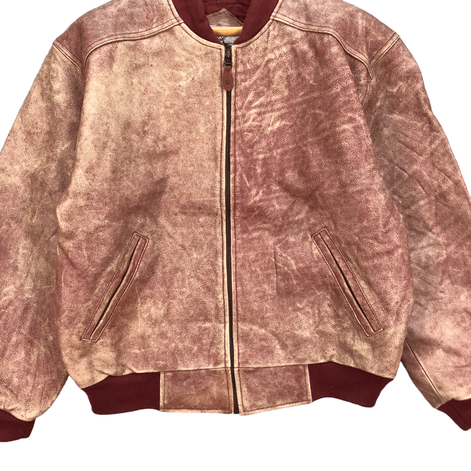 Vintage HIGHLAND ANDY & KAREN RED SKIN LEATHER JACKET #5100-33 Size US L / EU 52-54 / 3 - 3 Thumbnail