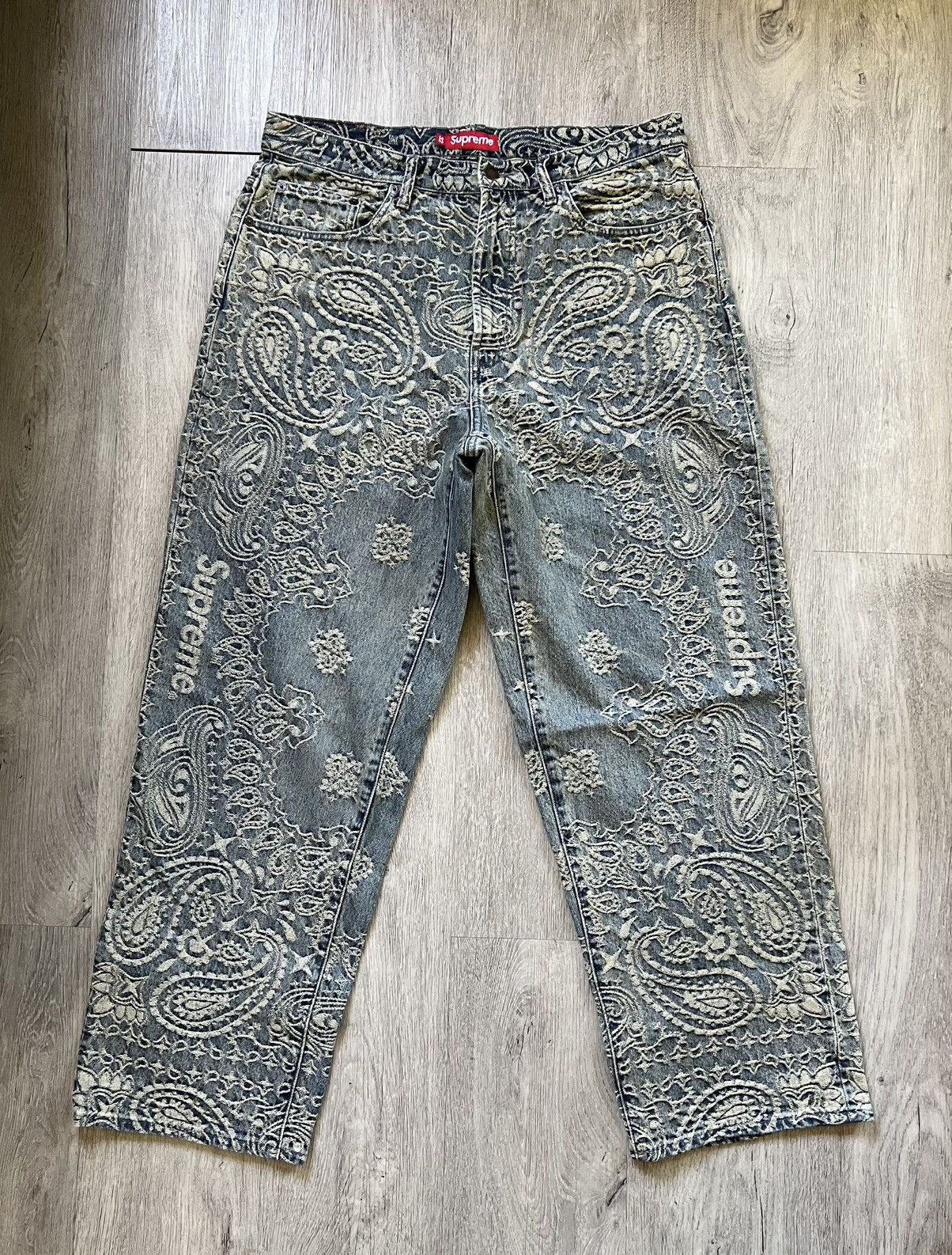 Coogi × Supreme Supreme x Coogi Baggy Jeans Blue SS23 Size 32 US 
