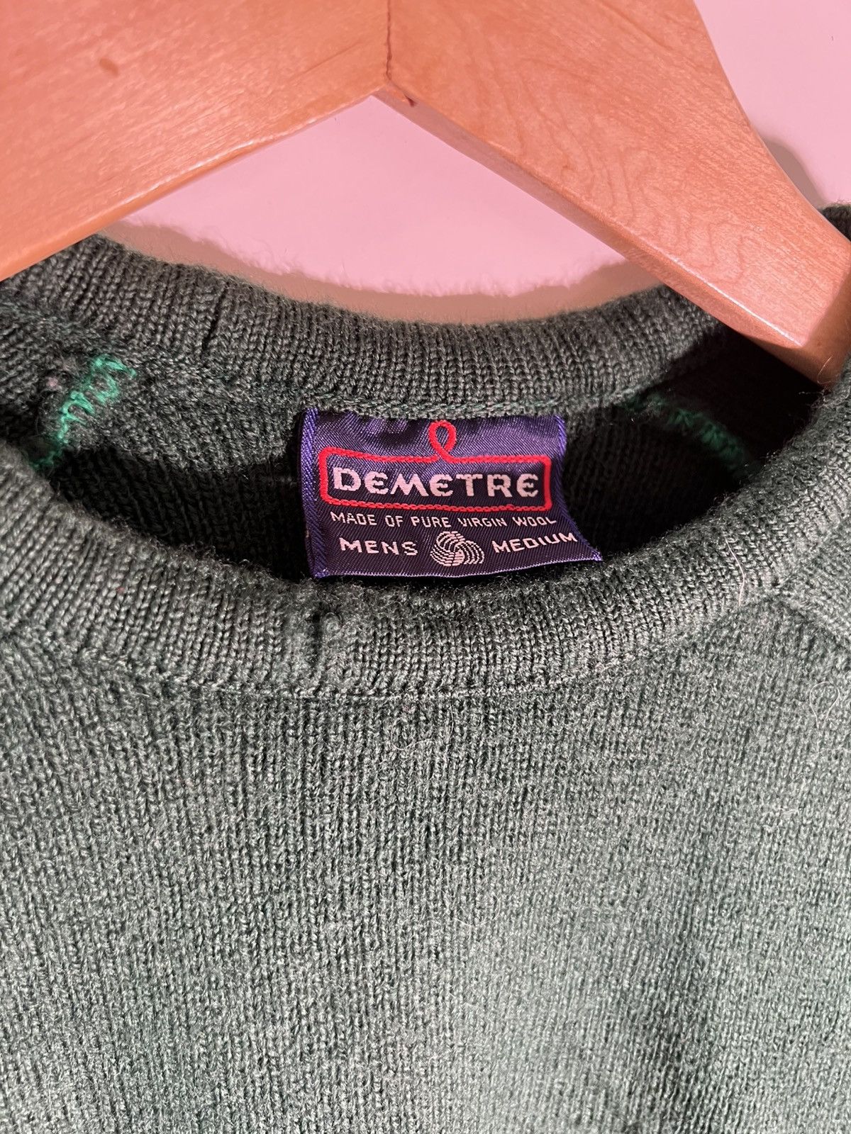 Vintage 70’s 80’s VTG Vintage Demetre Green Wool Retro Indie Sweater Size US M / EU 48-50 / 2 - 7 Thumbnail