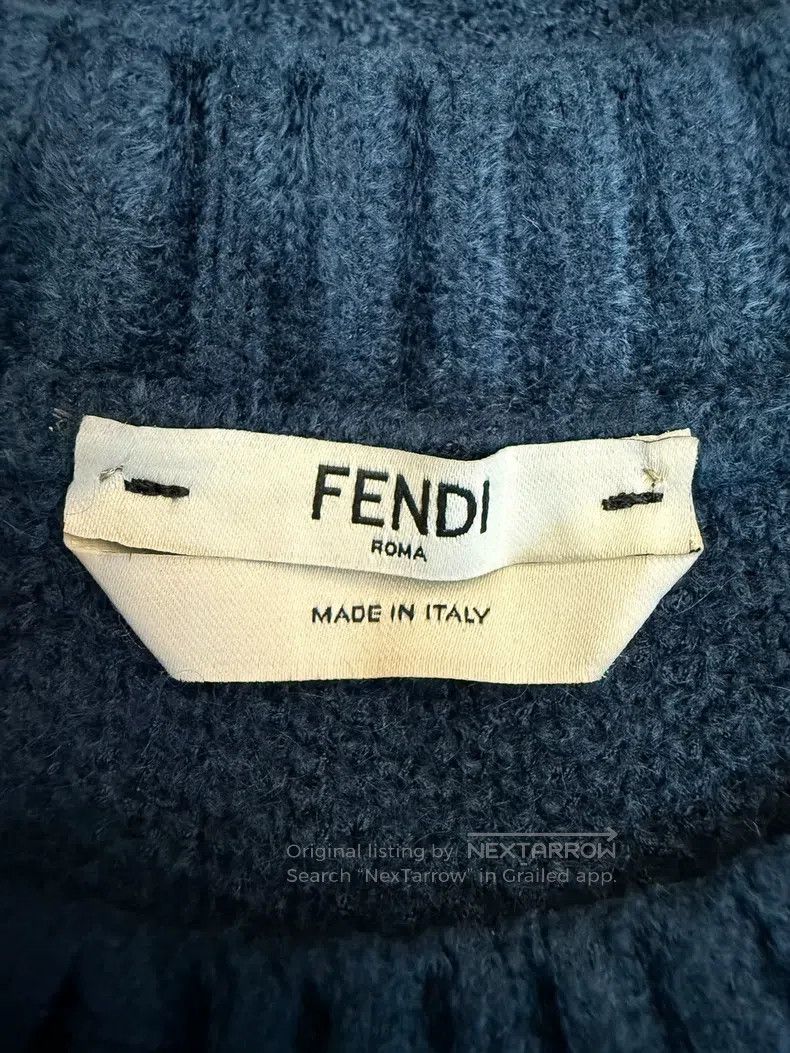 Fendi Fendi Navy Blue Full Print FF Sweater Size XXS / US 00 / IT 34 - 4 Thumbnail