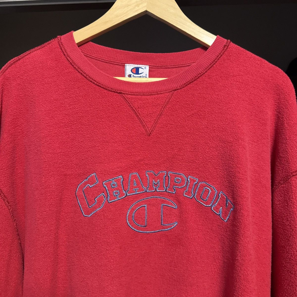 Champion VINTAGE Champion Mens 2XL Inside Out Fleece Crewneck 90s Y2K Size US XXL / EU 58 / 5 - 2 Thumbnail