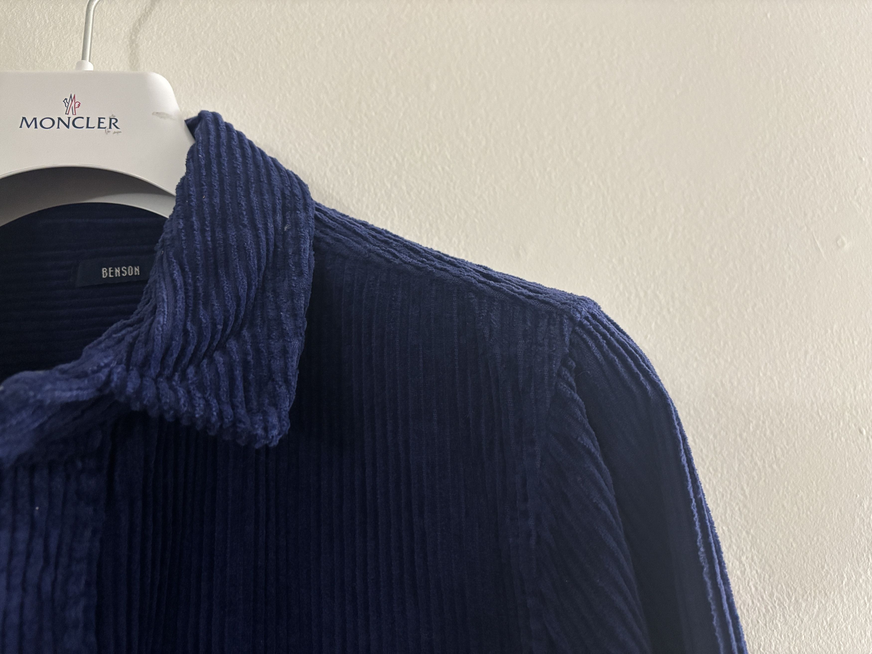 Benson $225 Corduroy Blue Snap Button Overshirt Shirt Jacket Size US S / EU 44-46 / 1 - 14 Thumbnail