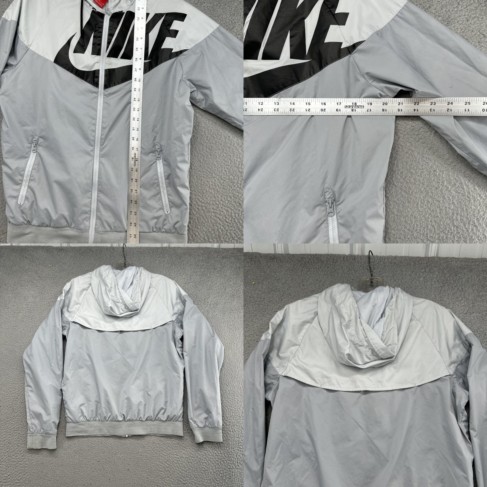 Nike VINTAGE Nike Sportswear GX1 Full Zip Hooded Windbreaker Jacket Mens S Gray Big Swoosh 902351-012 90s Logo Dri Fit Windrunner Size US S / EU 44-46 / 1 - 8 Thumbnail