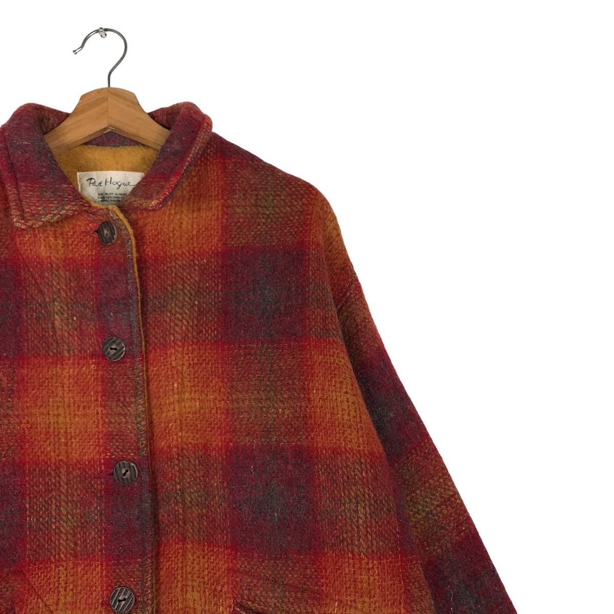 Japanese Brand 🔥VINTAGE BIKER WOOL JACKET PAT HOGUE TARTAN DESIGN Size US M / EU 48-50 / 2 - 6 Thumbnail