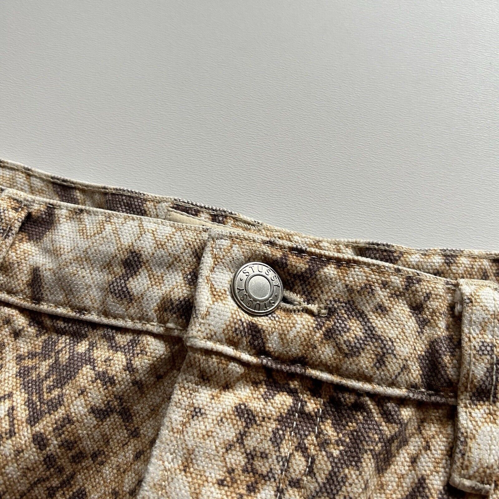 Stussy × Vintage Stussy Washed Canvas Big Ol' Jeans Python Print Size 32 Rare Size US 32 / EU 48 - 6 Thumbnail