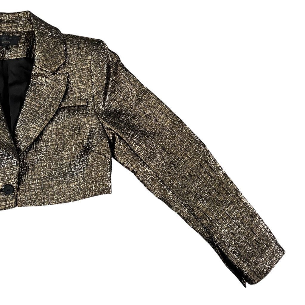 Other Michael Costello x REVOLVE Washington Jacket in Black & Gold Size XS / US 0-2 / IT 36-38 - 6 Thumbnail