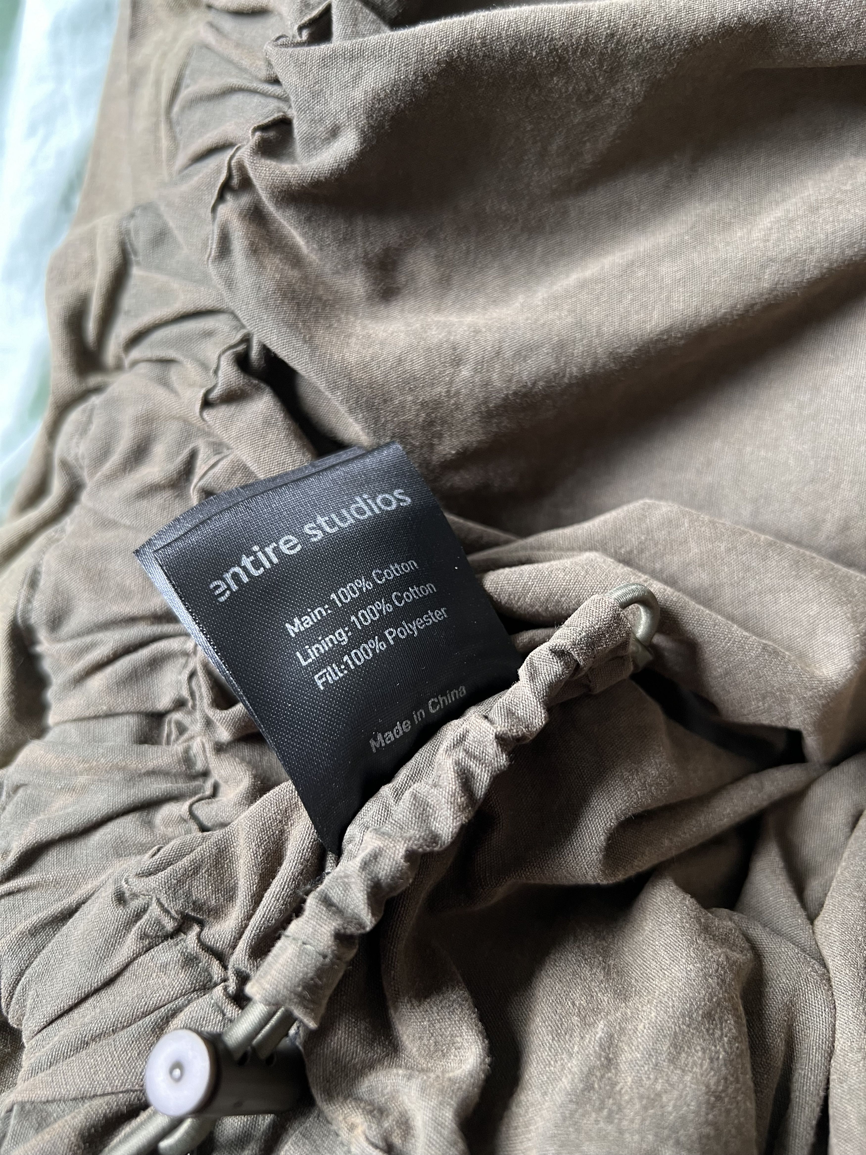 Pre-owned Entire Studios Pillow Bomber Jacket In Khaki In Brown