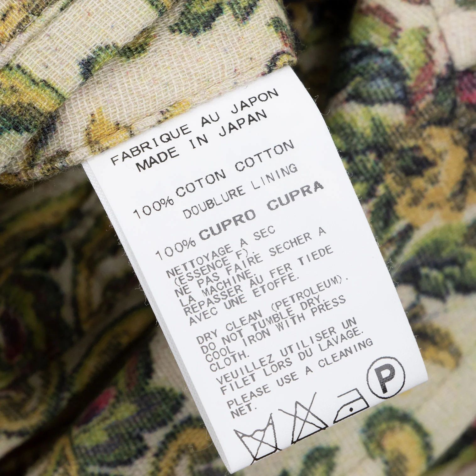 Yohji Yamamoto Cotton Floral Print Long Jacket