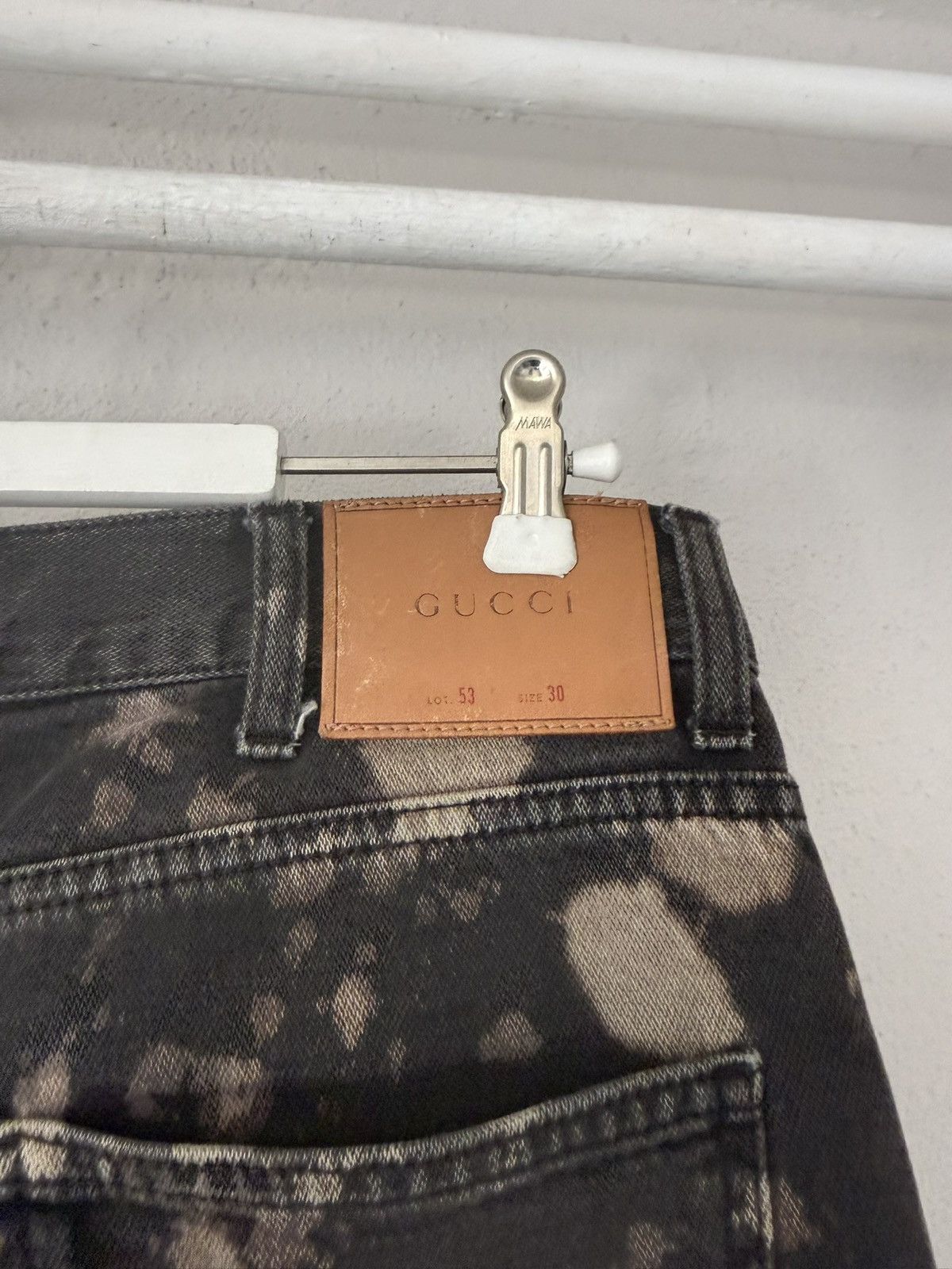 Gucci Bleached Black Slim Jeans with Paint Effect Size US 30 / EU 46 - 6 Thumbnail