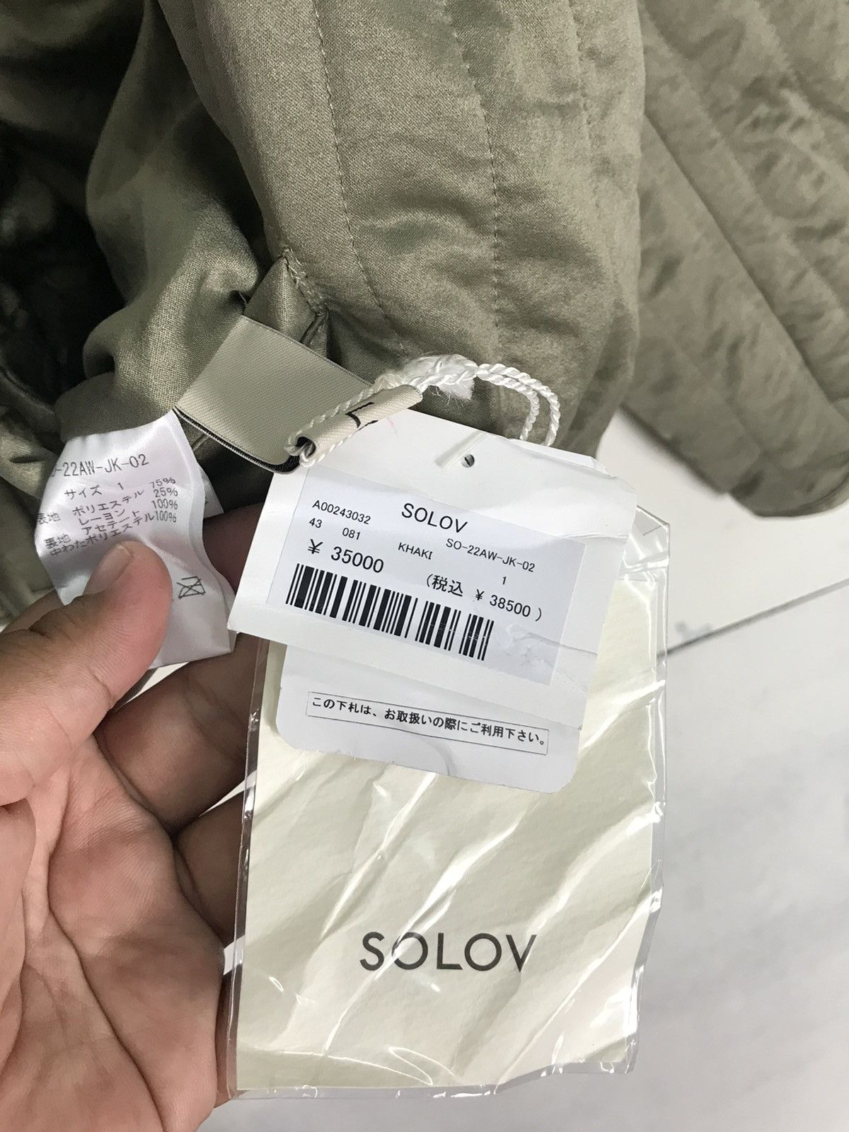 Japanese Brand 🔥 SOLOV ASYMETRIC CROP LINER JACKET Size US M / EU 48-50 / 2 - 10 Thumbnail