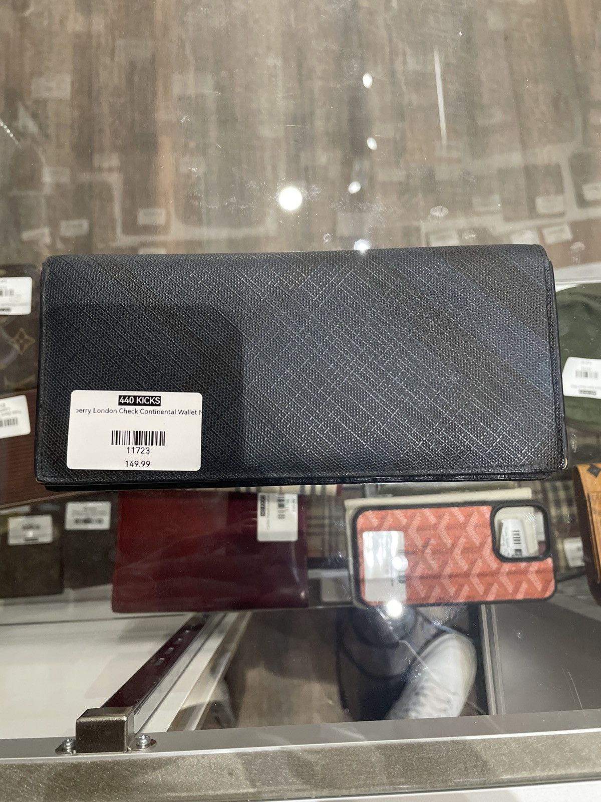 Burberry Burberry London Check Continental Wallet Navy Size ONE SIZE - 1 Thumbnail