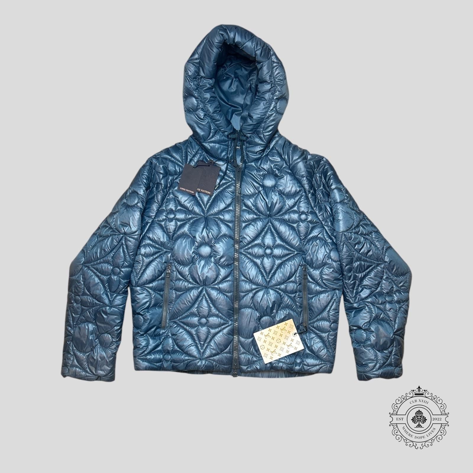 Louis Vuitton Louis Vuitton LVSE Flower Quilted Hoodie Jacket in Blue Size US L / EU 52-54 / 3 - 1 Thumbnail