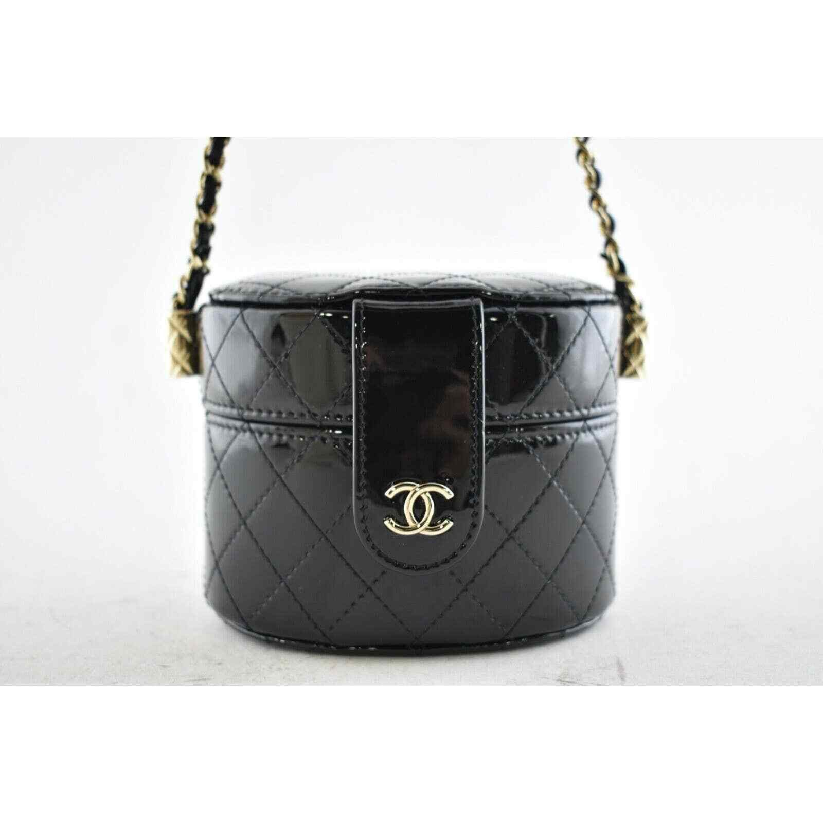 Chanel Chanel Mini Black Patent Vanity Quilted Crossbody Bag Size ONE SIZE - 2 Thumbnail
