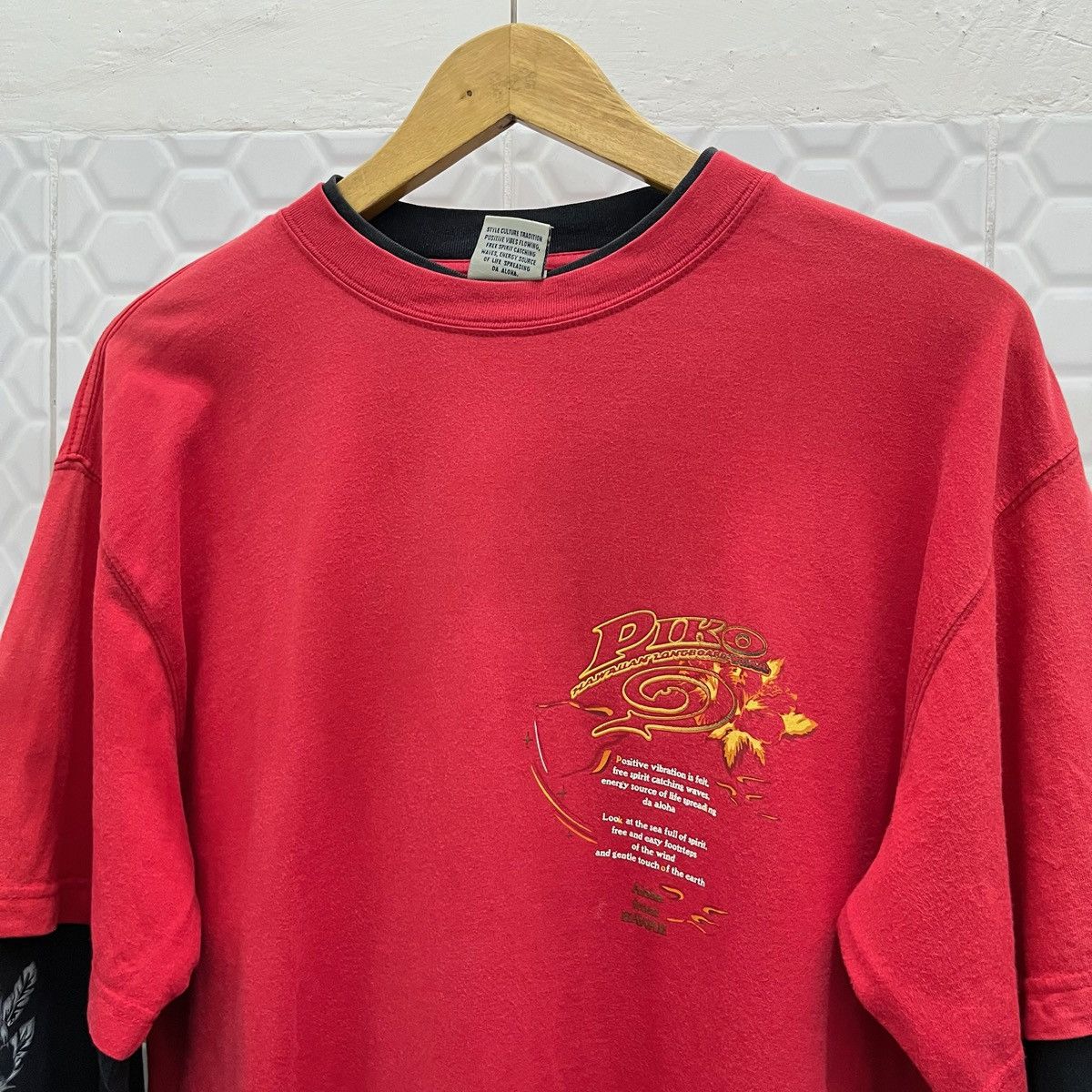 If Six Was Nine × Japanese Brand Japanese Piko Cross Double Layer Longsleeve Size US L / EU 52-54 / 3 - 6 Thumbnail