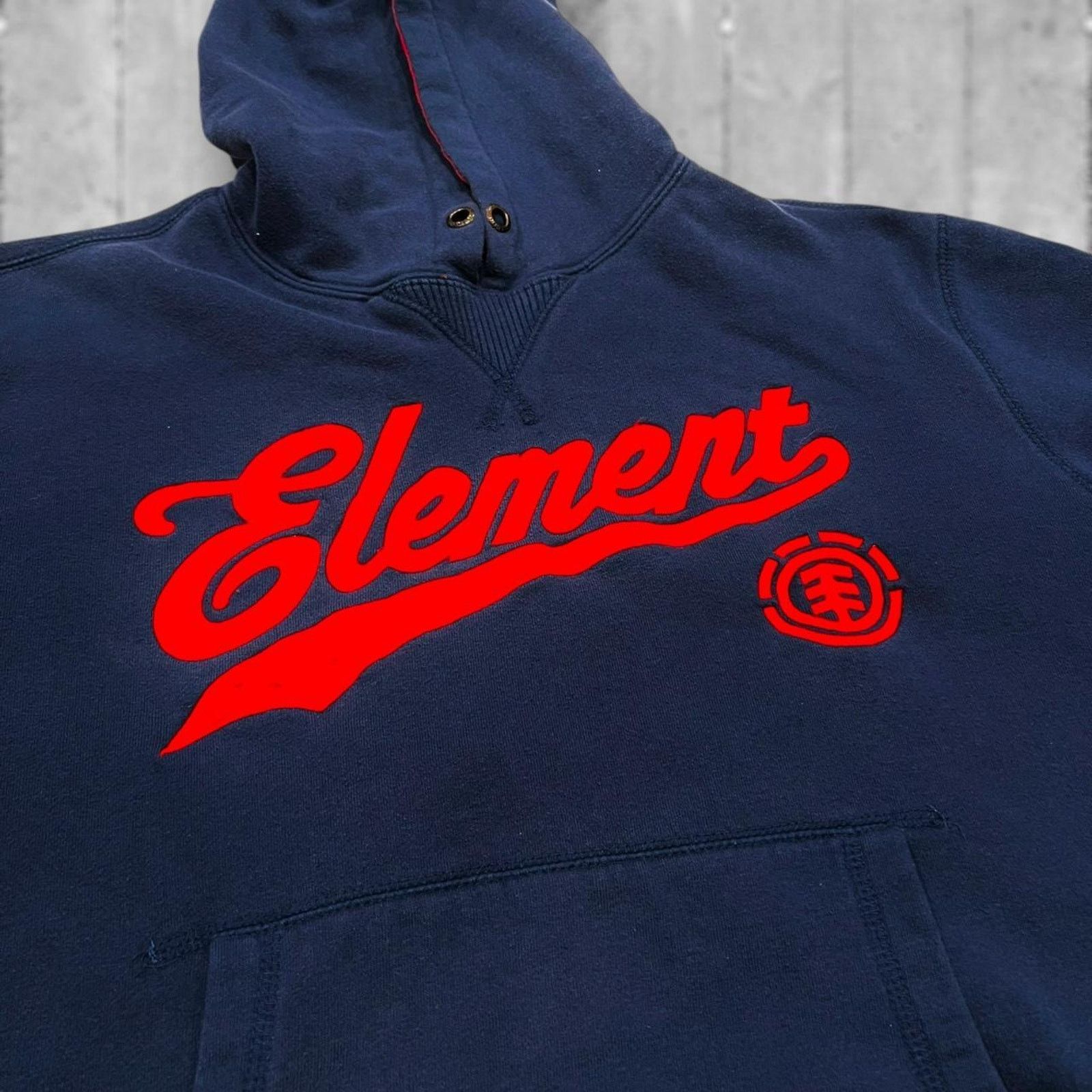Element Element Skateboards Embroidered Logo Navy Blue & Red Hoodie Size US M / EU 48-50 / 2 - 2 Thumbnail