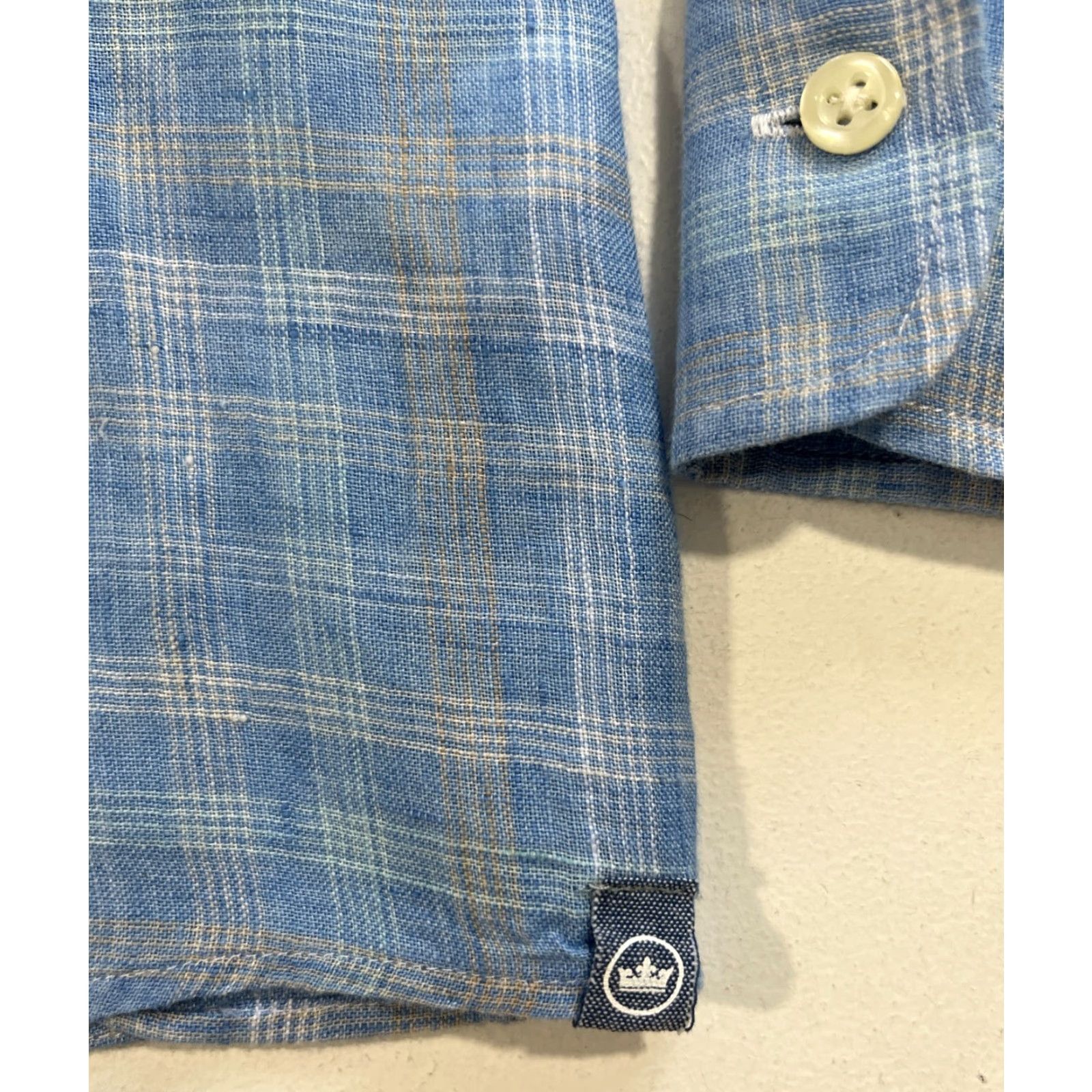 Peter Millar Peter Millar Seaside Duxbury Beach Linen Sport Shirt Plaid XL Blue Mens Shirt Size US XL / EU 56 / 4 - 5 Thumbnail