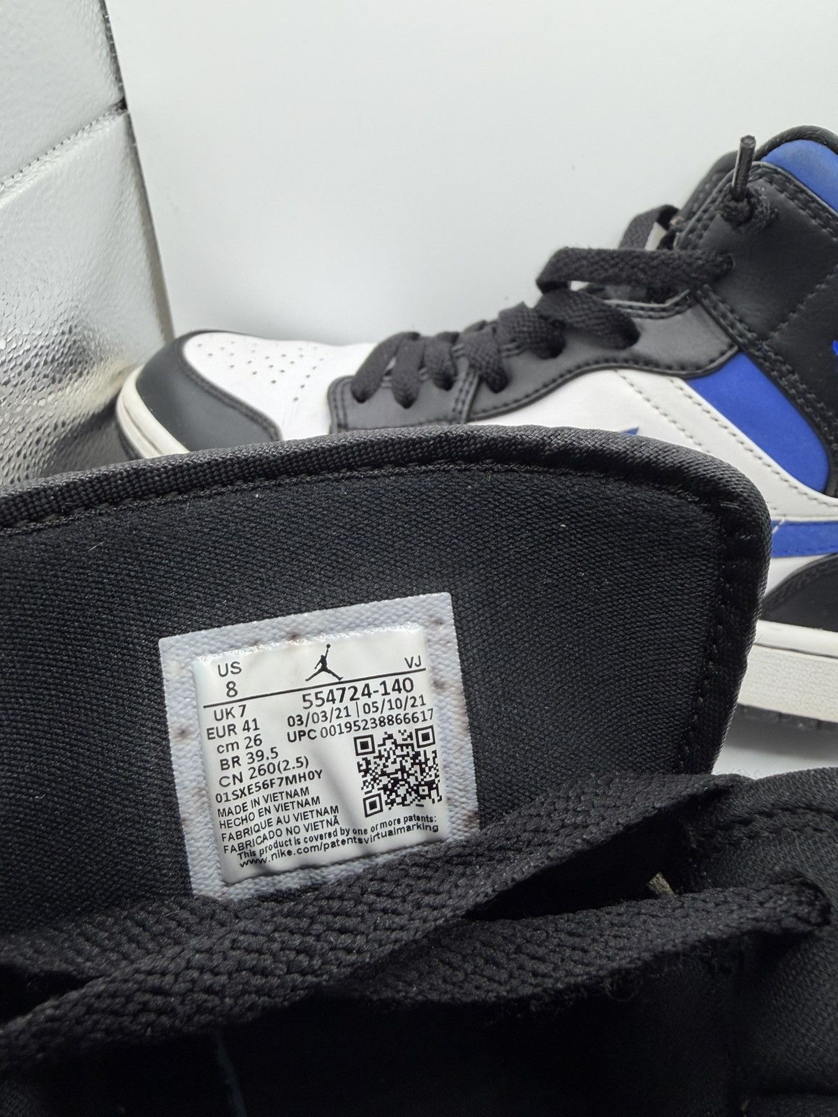 Nike 2021 Air Jordan 1 Mid 'Racer Blue' Size US 8 / EU 41 - 7 Thumbnail