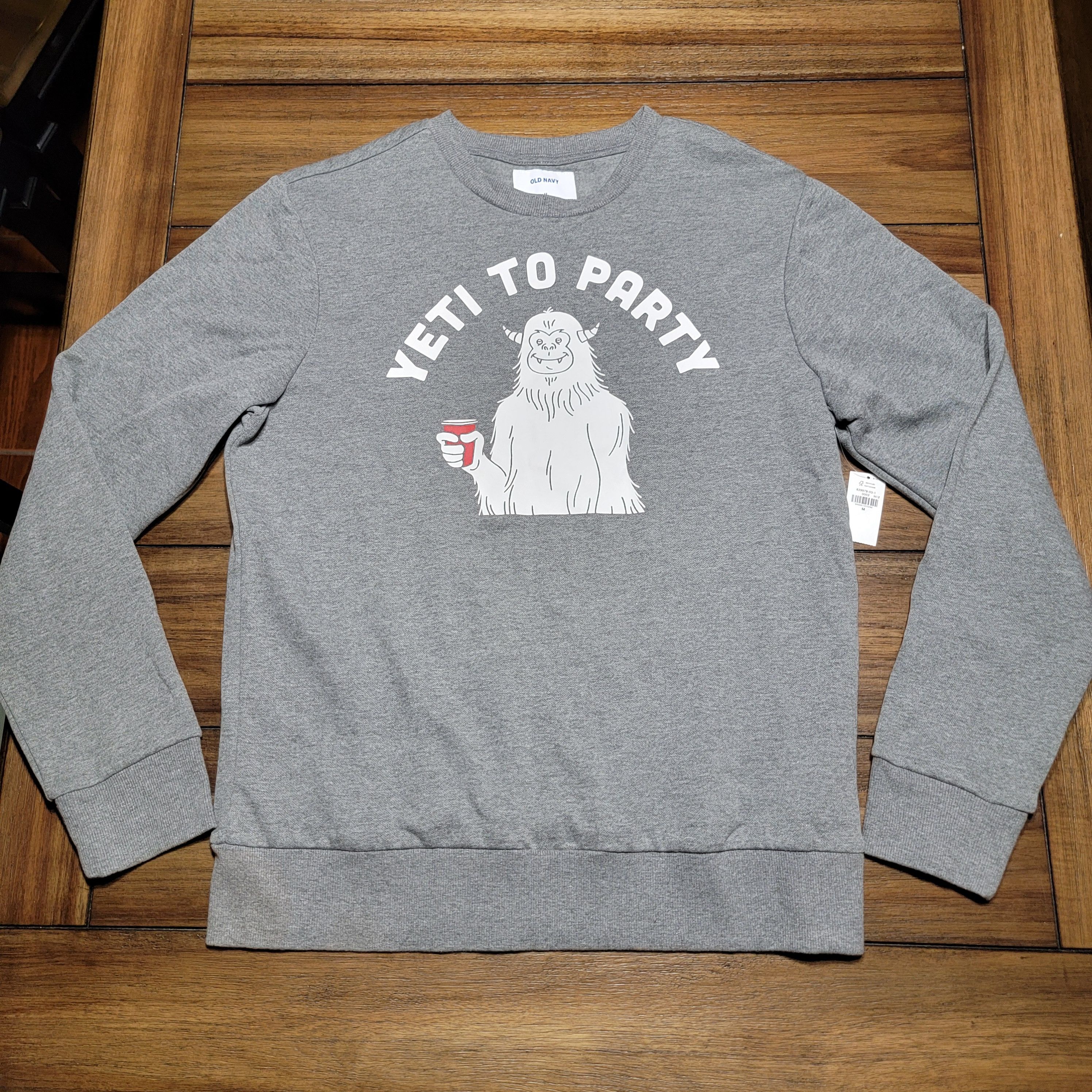 Old Navy Old Navy LS UNISEX Sweatshirt "Yeti To Party" - Medium NWT Size US M / EU 48-50 / 2 - 1 Thumbnail