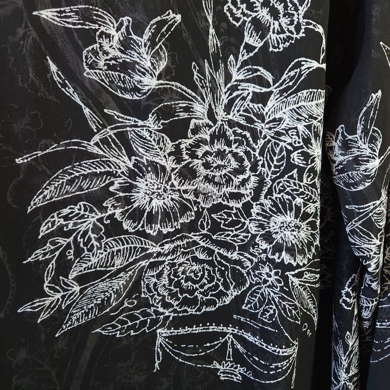 Issey Miyake Issey Miyake Black floral copper ammonia thread cardigan Size M / US 6-8 / IT 42-44 - 3 Thumbnail