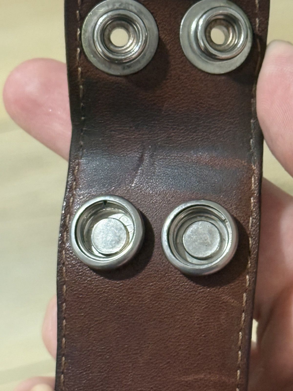 Chrome Hearts Chrome Hearts Vintage Brown leather belt strap Size 34 - 6 Thumbnail