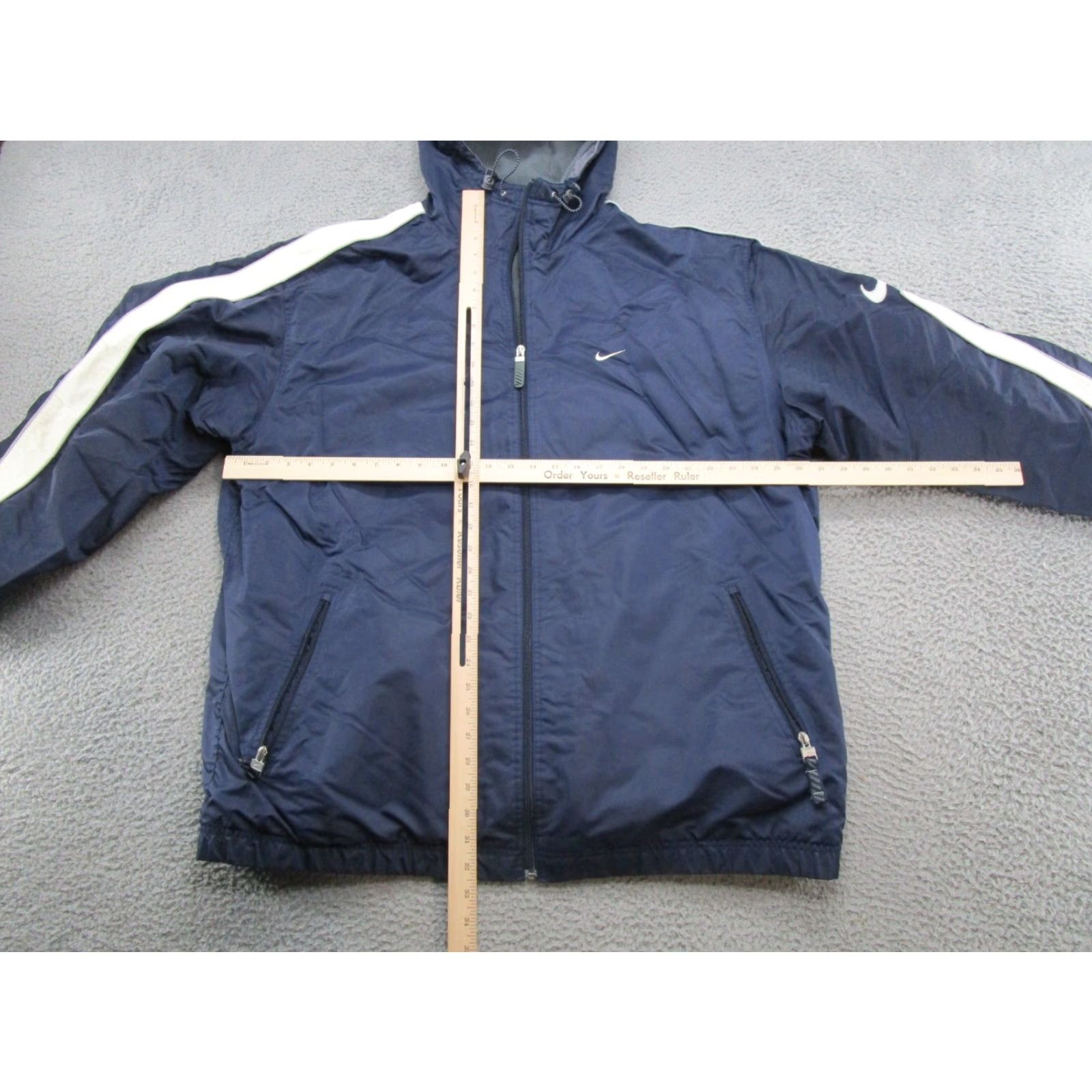 Nike VINTAGE Nike Jacket Men's 2XL Y2K Silver Tag Fleece Lined Full Zip Hooded Read Mens Size US XXL / EU 58 / 5 - 5 Thumbnail