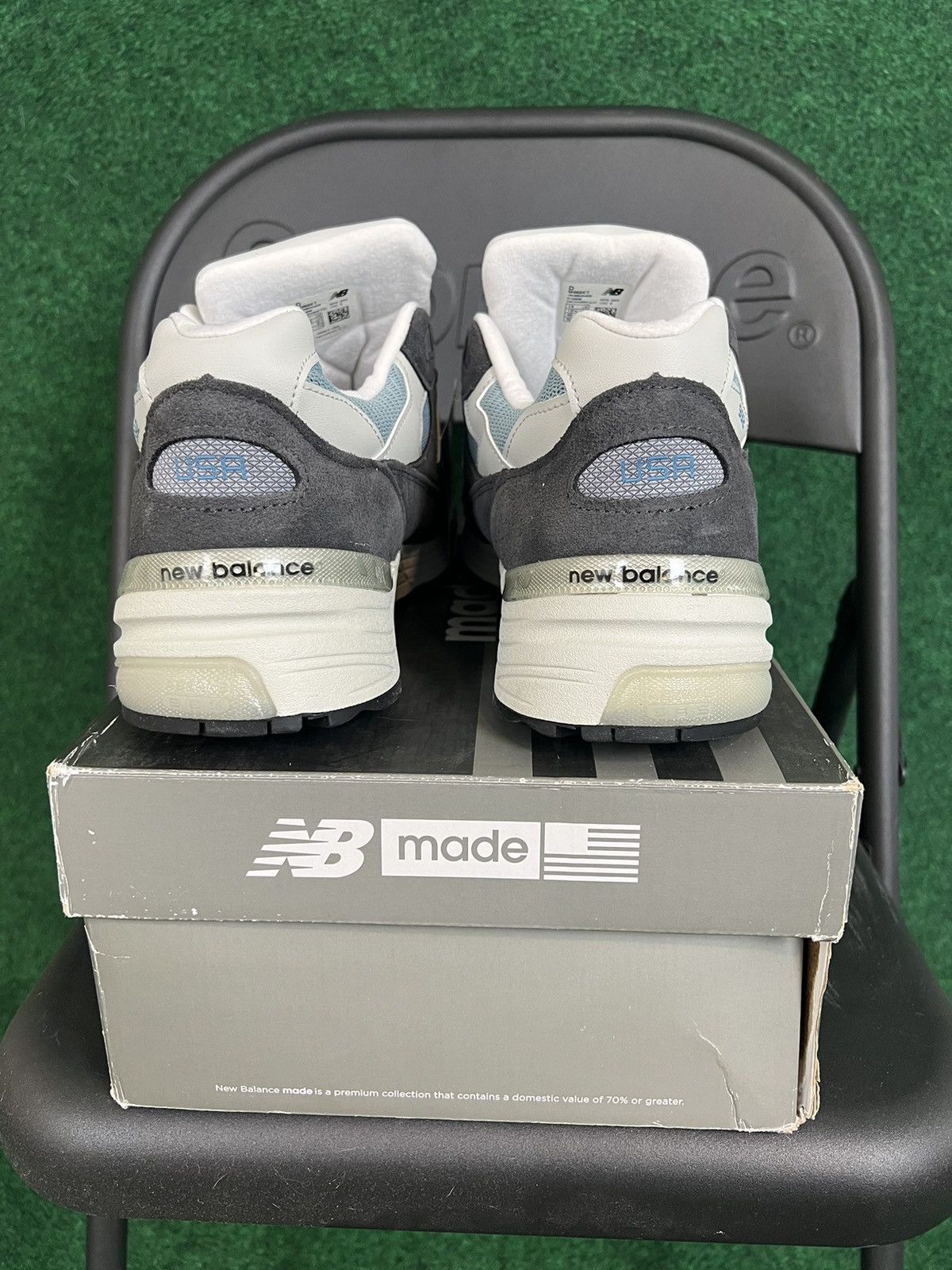 Kith x New Balance 992 Made In USA 'Steel Blue' M992KT Sz 14