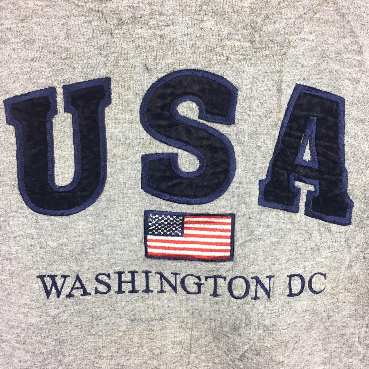 Vintage Vintage USA WASHINGTON DC Big Logo Sweatshirt Sweater Jumper Size L / US 10 / IT 46 - 2 Thumbnail