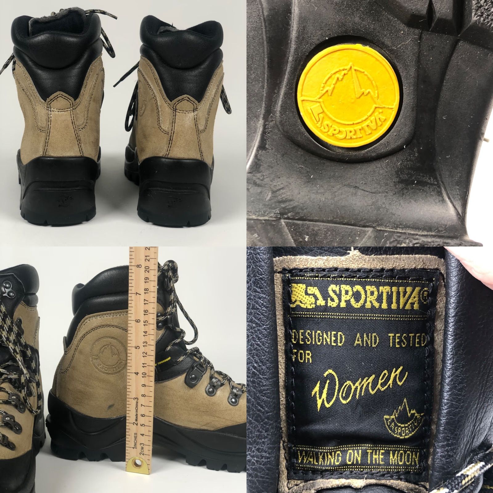 La Sportiva La Sportiva Makahu Boots Women US 8 / EU 39.5 Brown Leather Waterproof Ankle Lace Up Round Toe Rubber Outsole Block Heel Nature Outdoor Womens Size US 8 / IT 38 - 8 Thumbnail