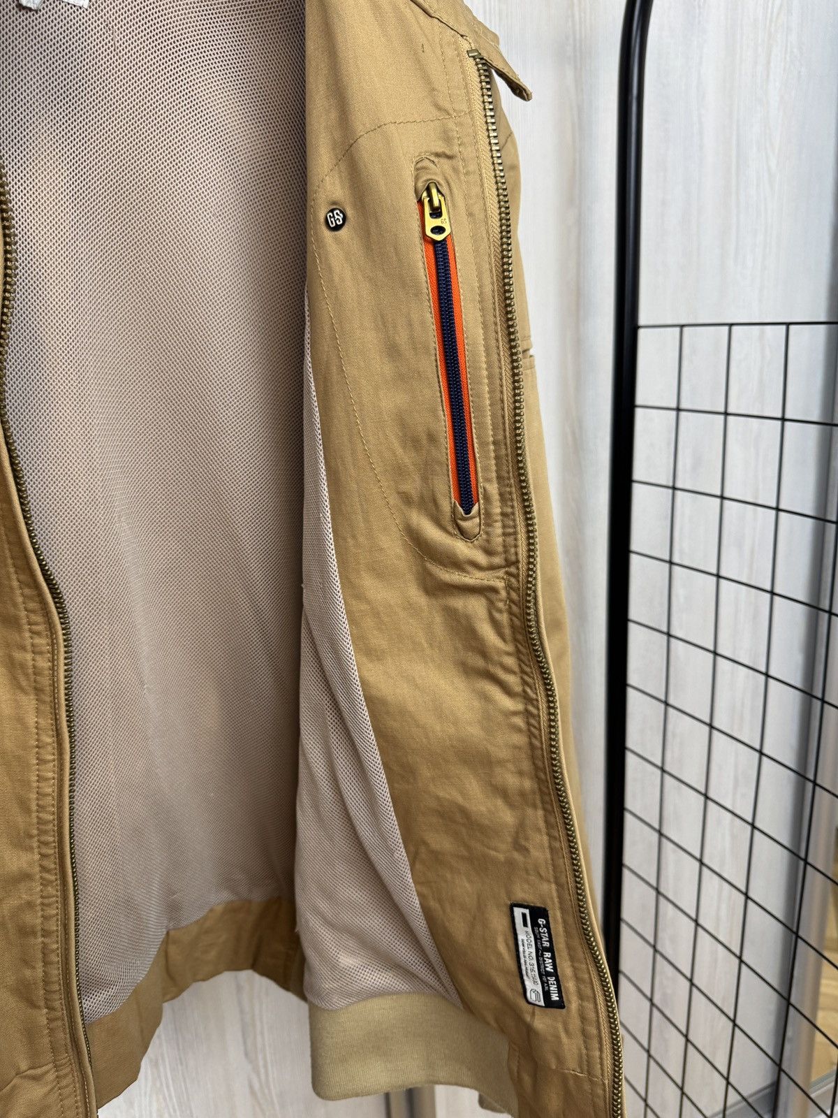 G-Star G-Star RAW Cotton Linen Bomber Jacket FLEET JKT beige Brown Size US XL / EU 56 / 4 - 13 Thumbnail