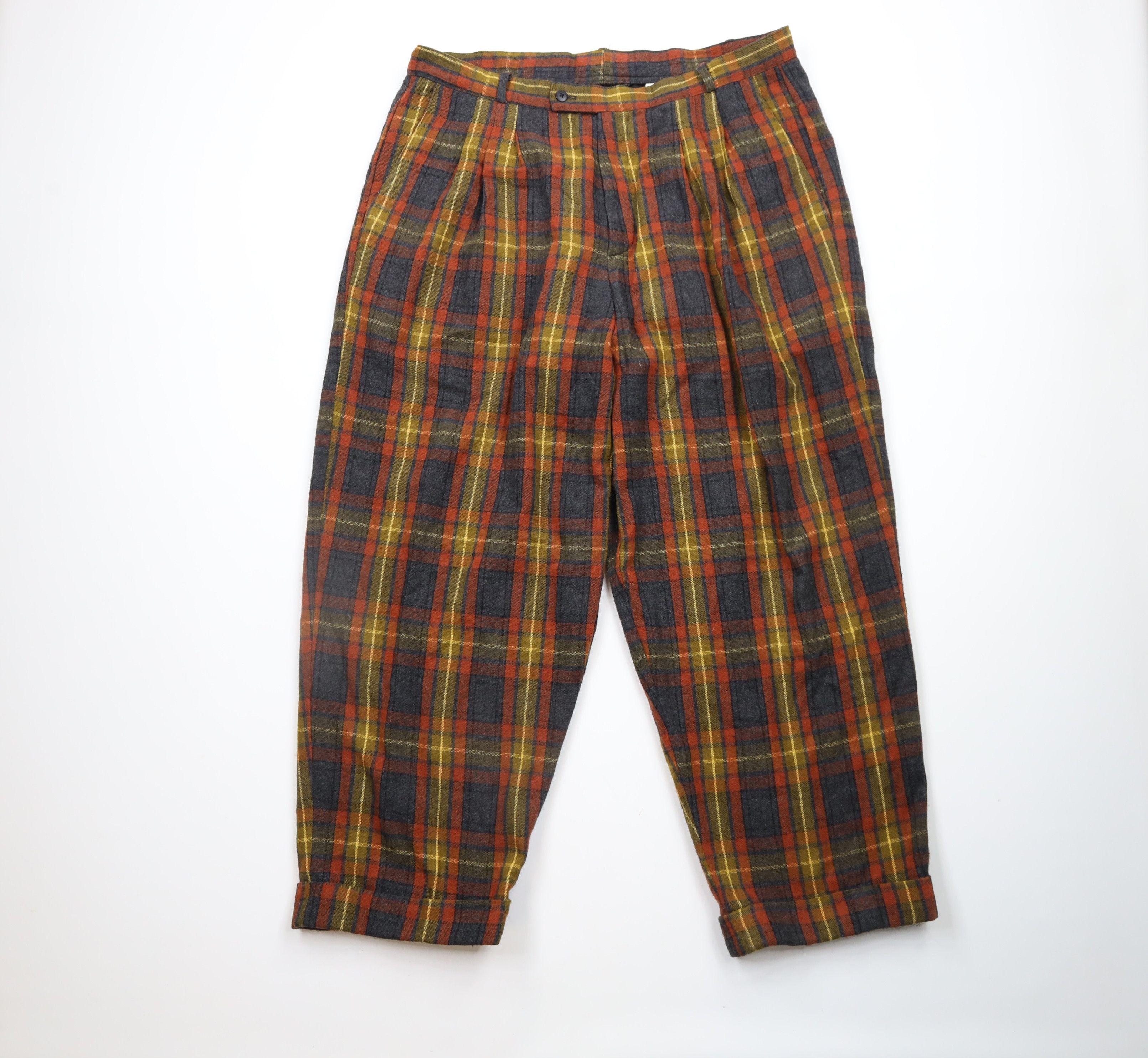 Balenciaga × Vintage Vintage 90s Balenciaga Paris Plaid Check Wool