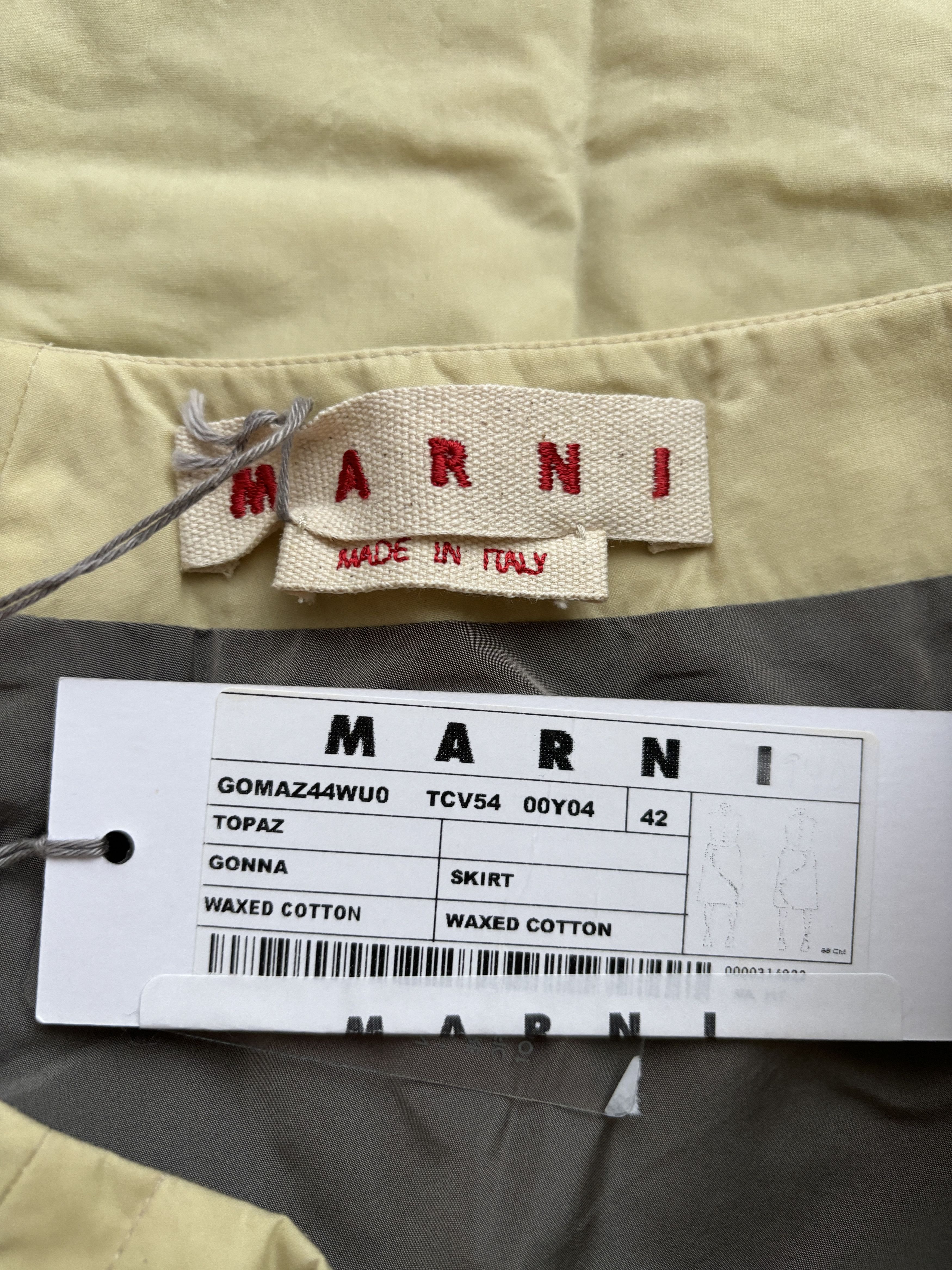 Marni ⚡️QUICK SALE⚡️Marni Beige Waxed Cotton Skirt Size 32" / US 10 / IT 46 - 3 Thumbnail