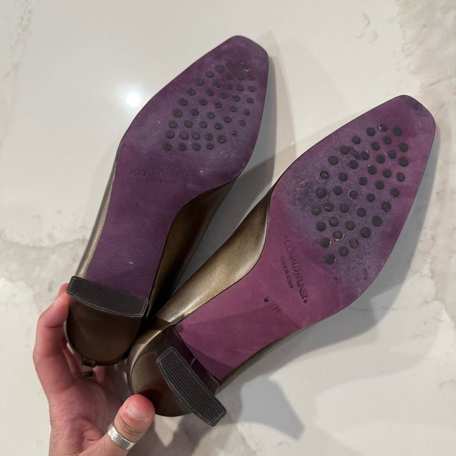 Donald Pliner Vintage Donald J Pliner Latara Square Toe Heels Womens 6.5 Size US 6.5 / IT 36.5 - 7 Thumbnail