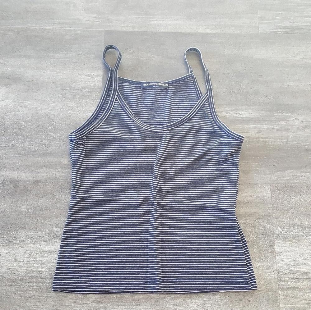 Designer Navy White Striped Melville Tank Size ONE SIZE - 1 Thumbnail